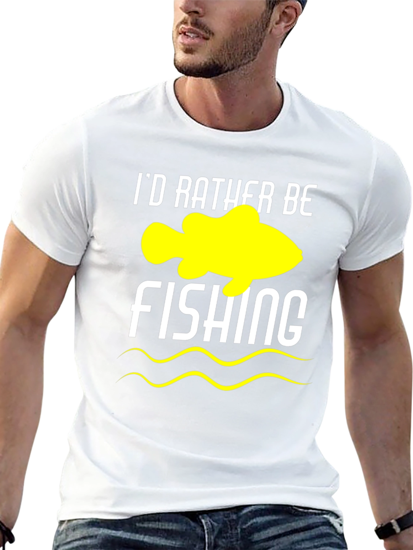 Id Rather Be Fishing Graphic Tee - Black