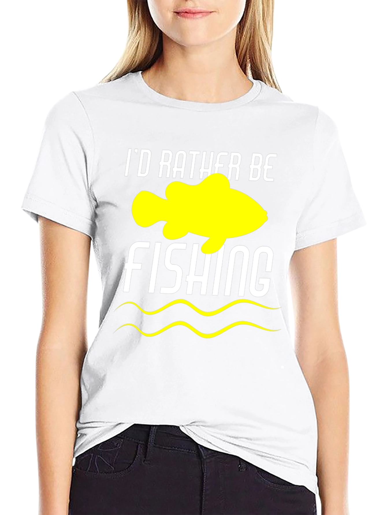 Id Rather Be Fishing Graphic Tee - Black