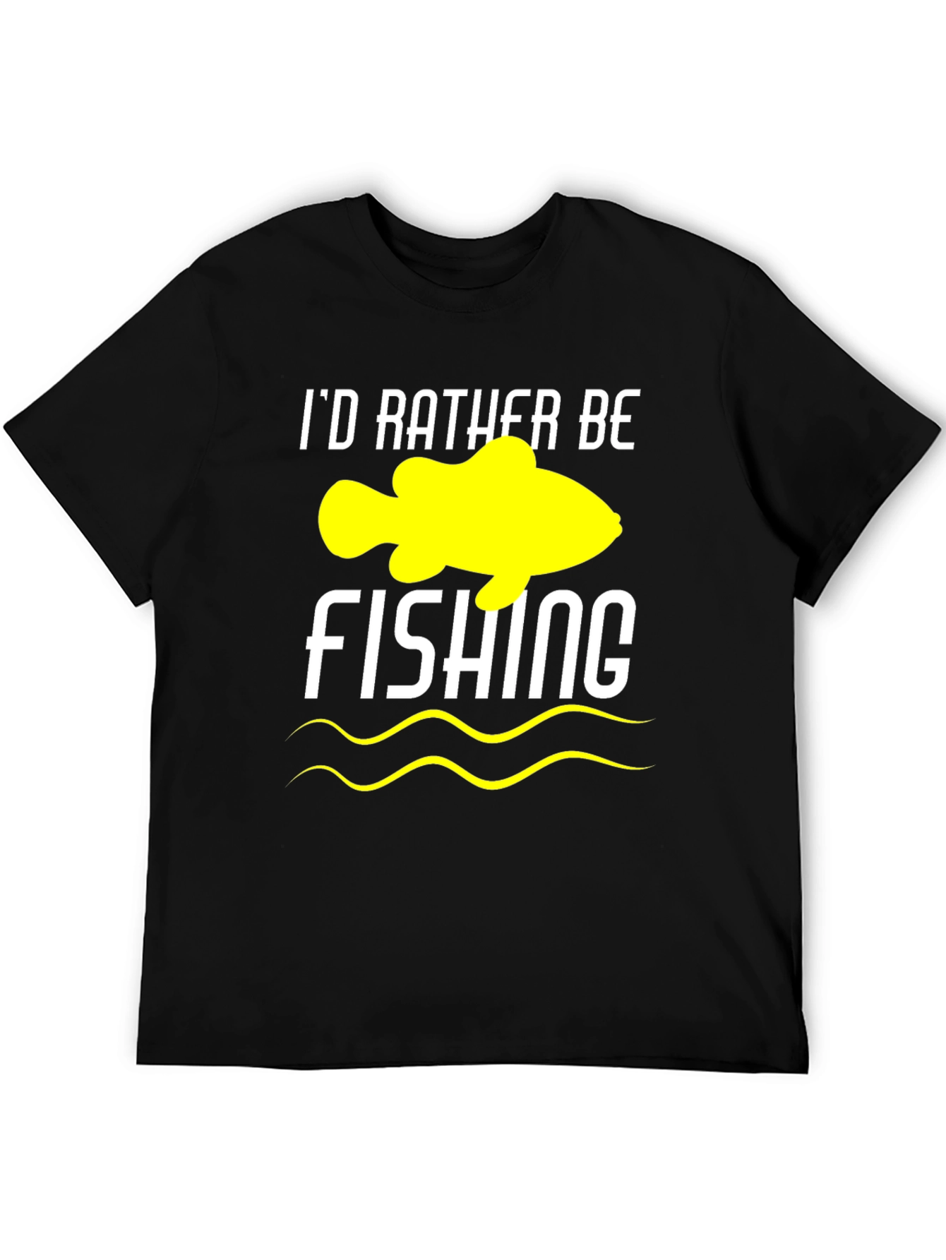 Id Rather Be Fishing Graphic Tee - Black