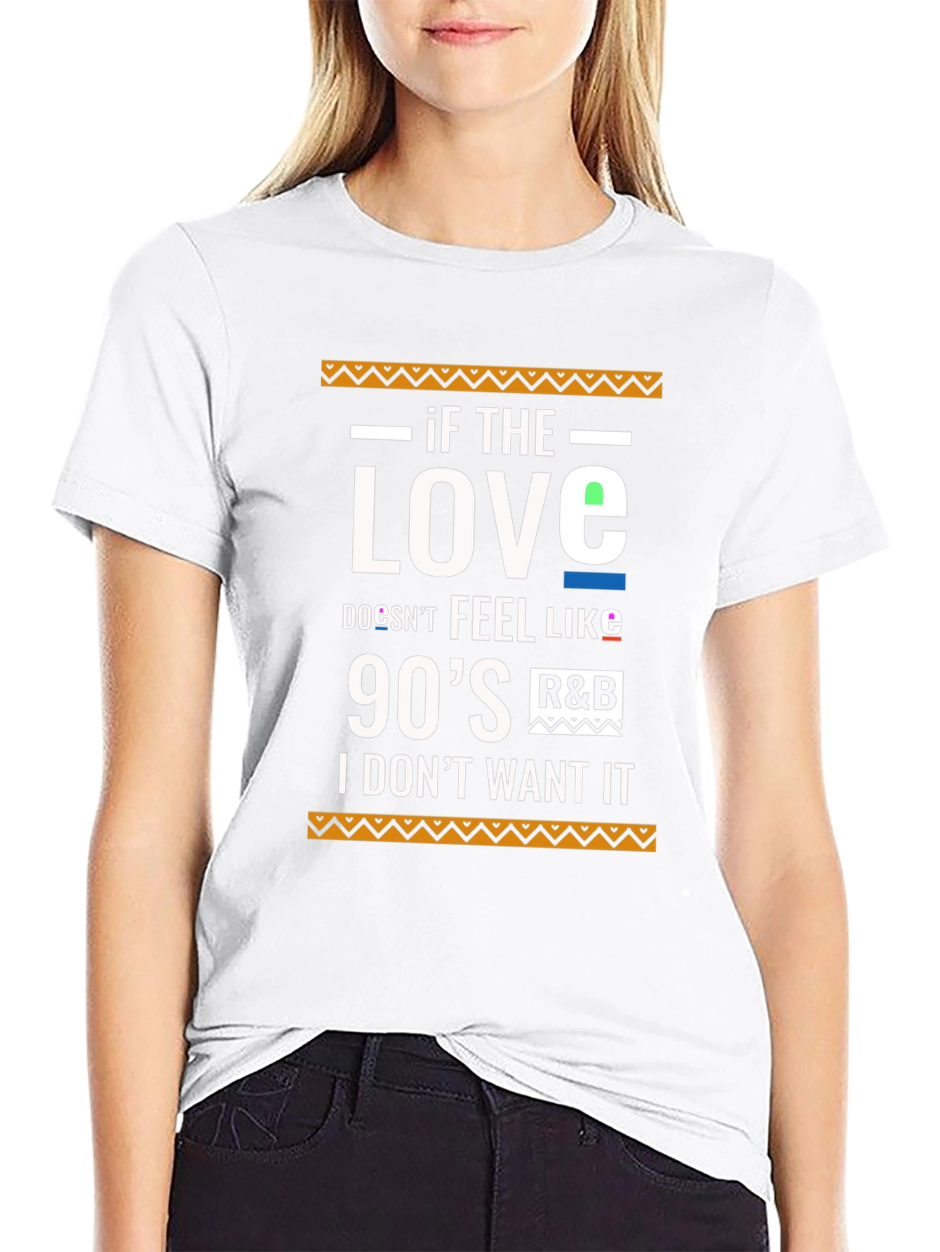 90s R&B Music Graphic Print Black T-Shirt