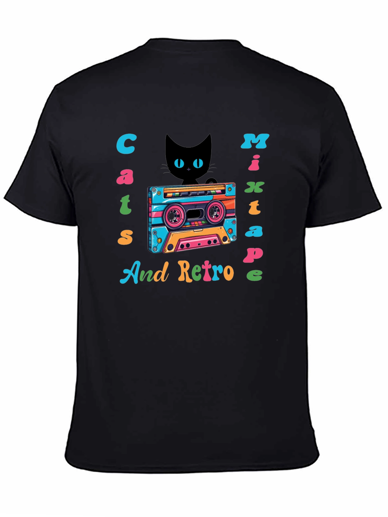 Cats Mixtape Retro Graphic Tee
