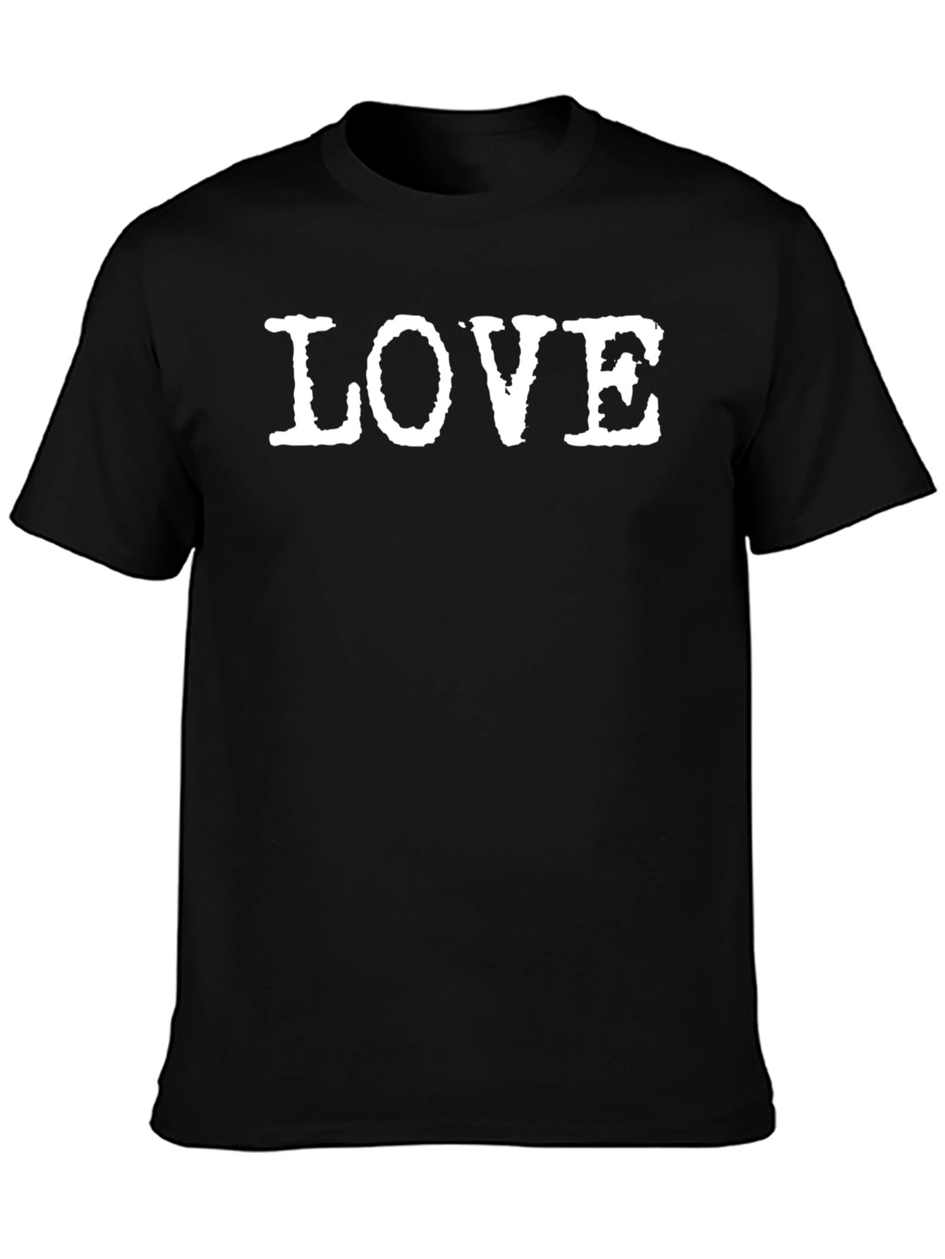 Love Graphic Print Black T-Shirt