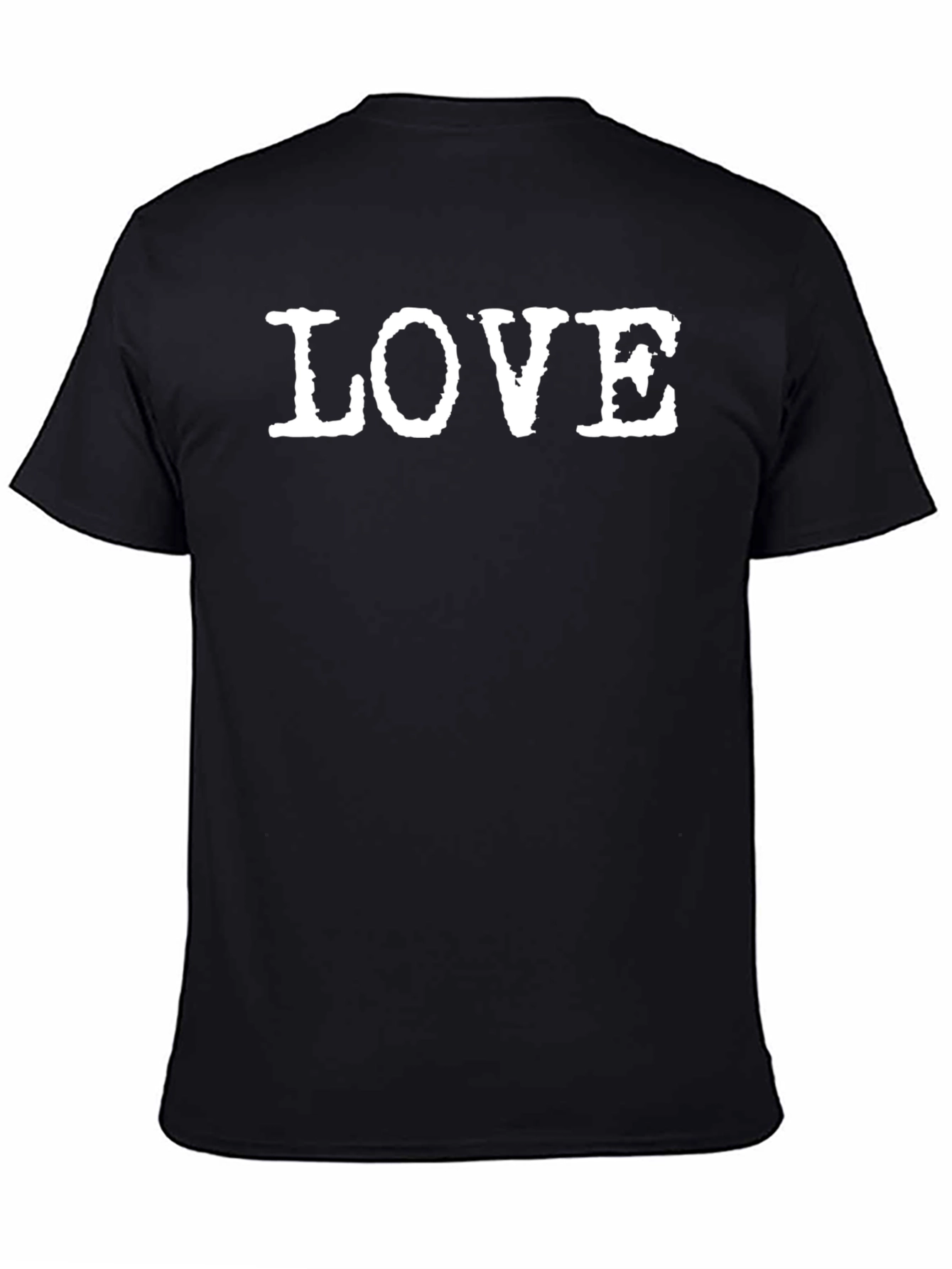 Love Graphic Print Black T-Shirt