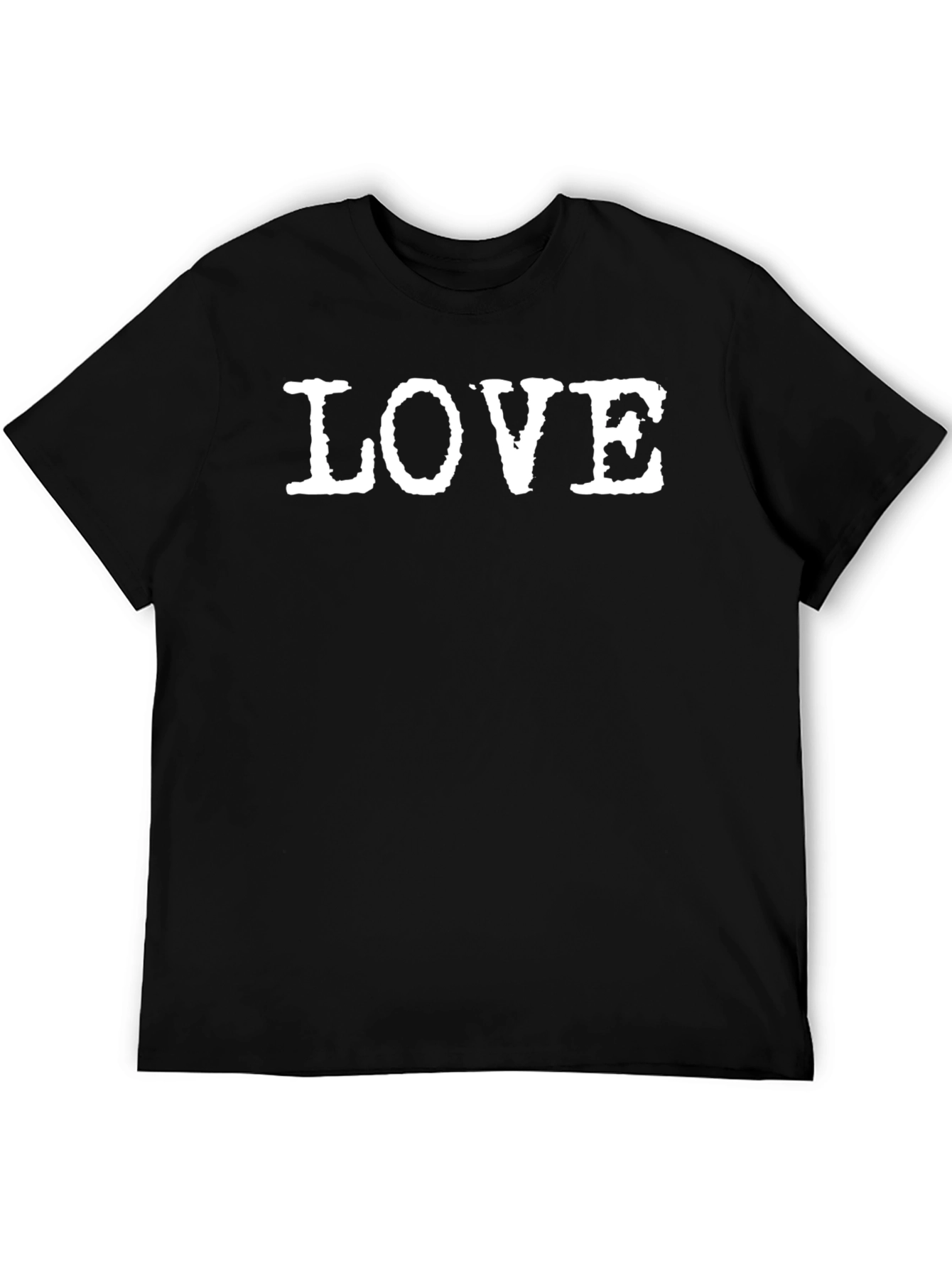 Love Graphic Print Black T-Shirt