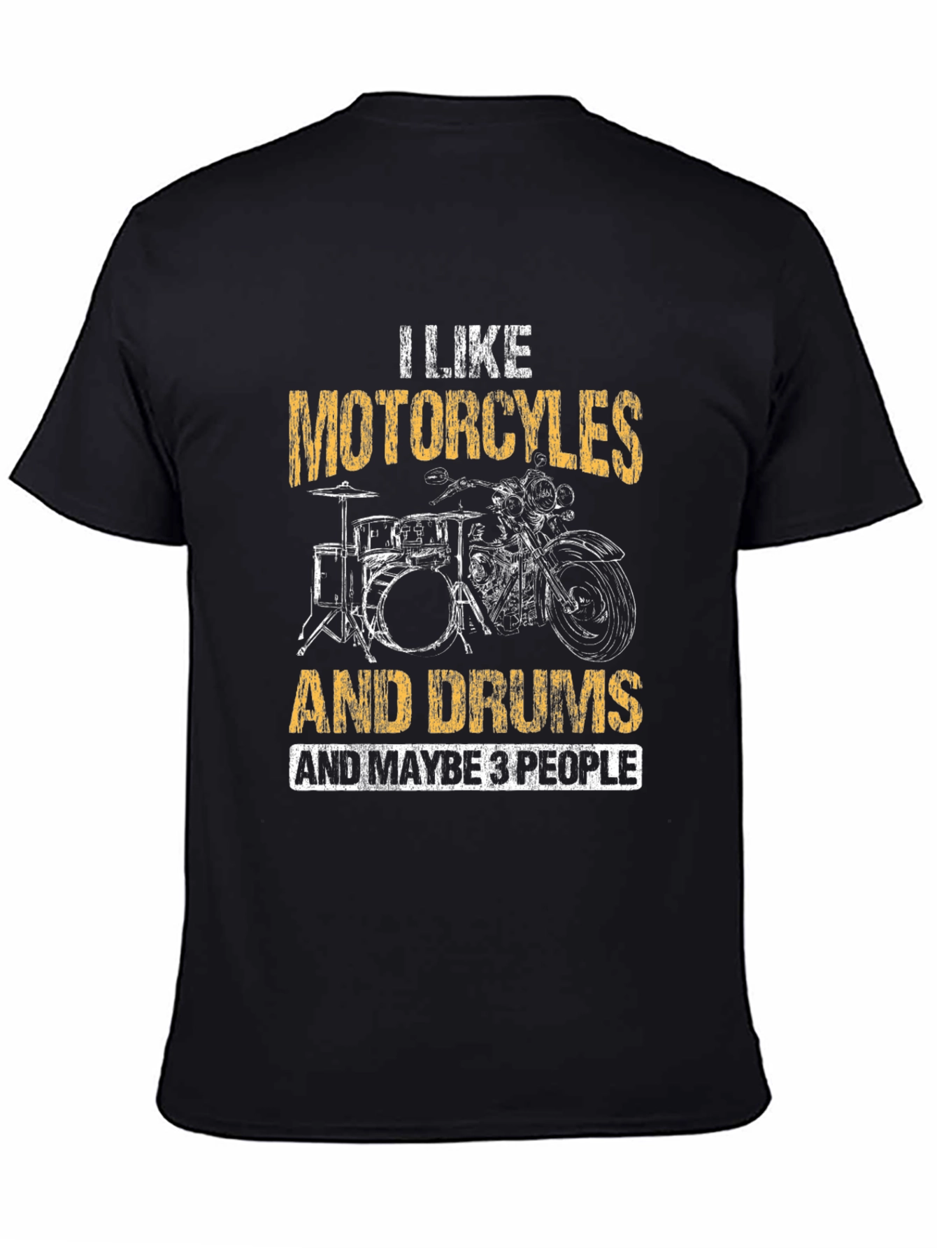 Motorcycle and Drum T-Shirt - I Like