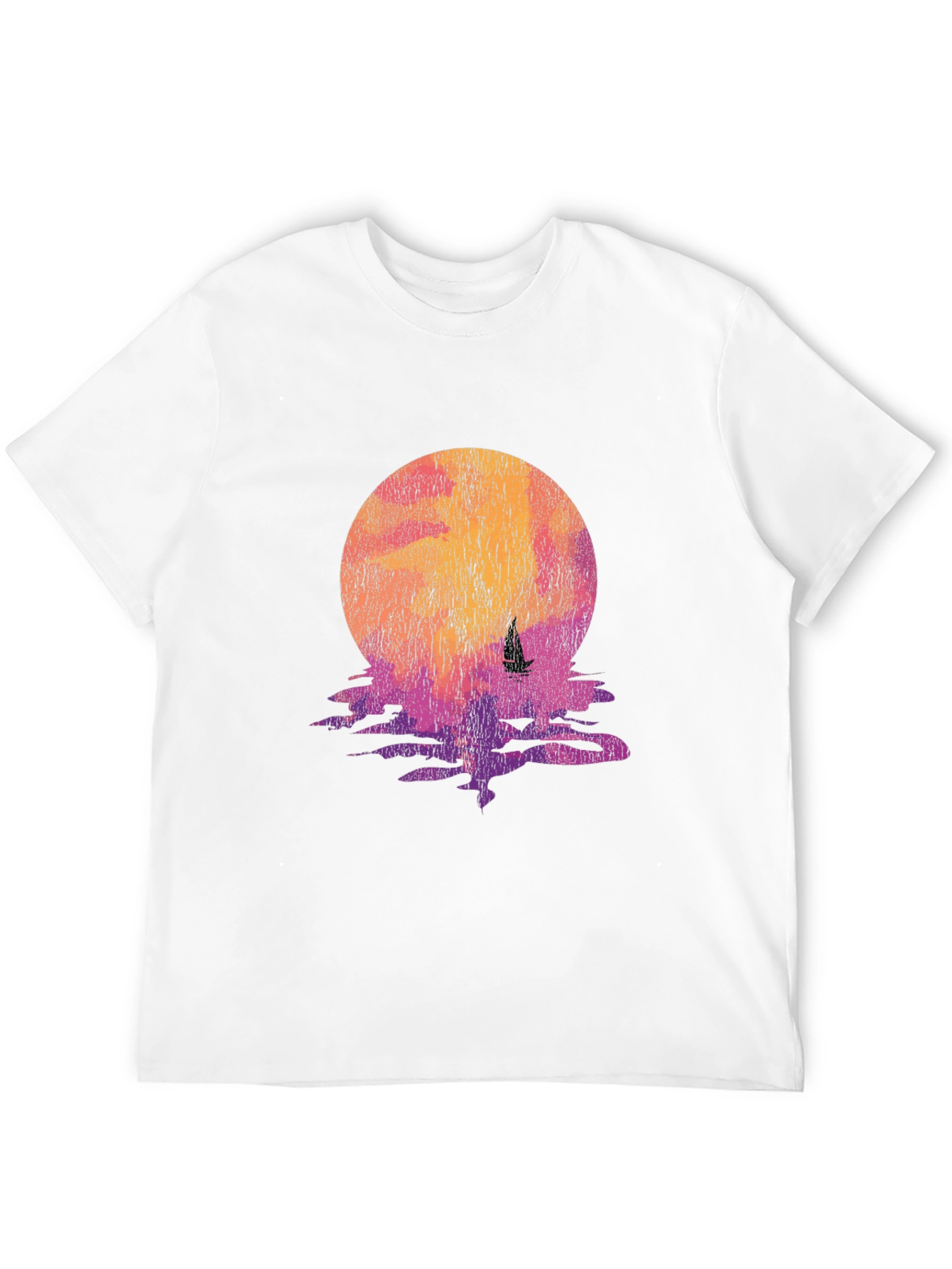 Sunset Sail Graphic Tee - Retro Style