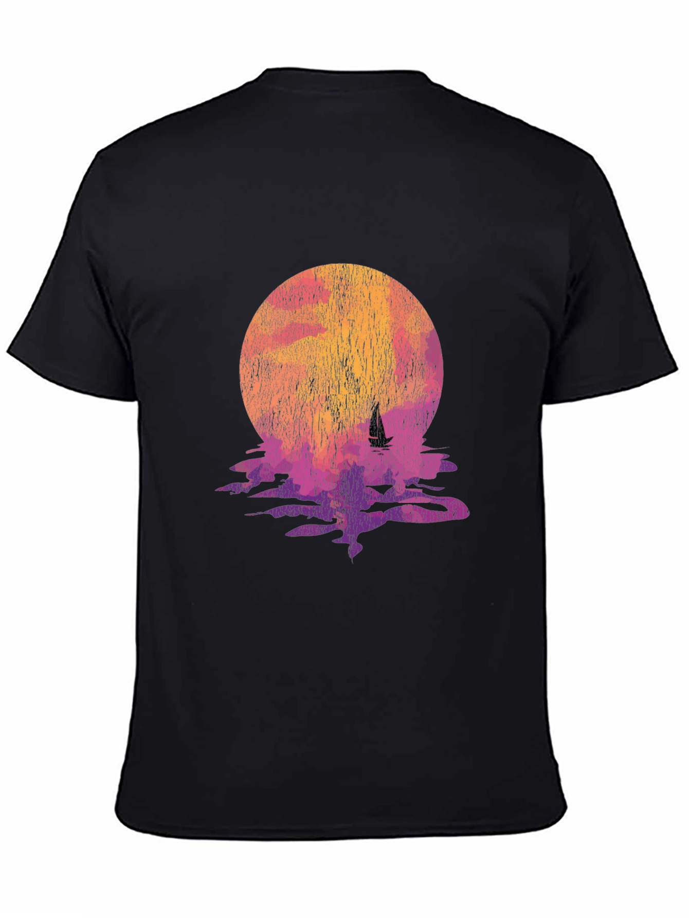 Sunset Sail Graphic Tee - Retro Style