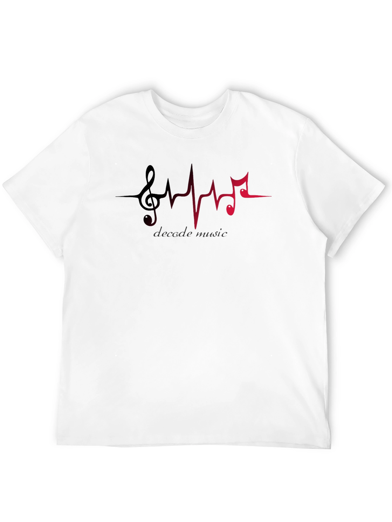 Decade Music T-Shirt - Heartbeat Musical Note Design