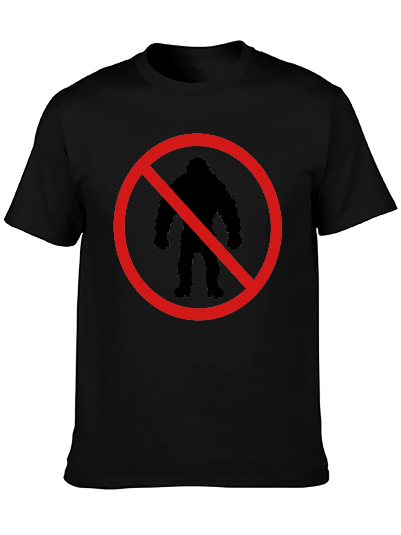 No Bigfoot Silhouette T-Shirt - Fun Novelty Tee