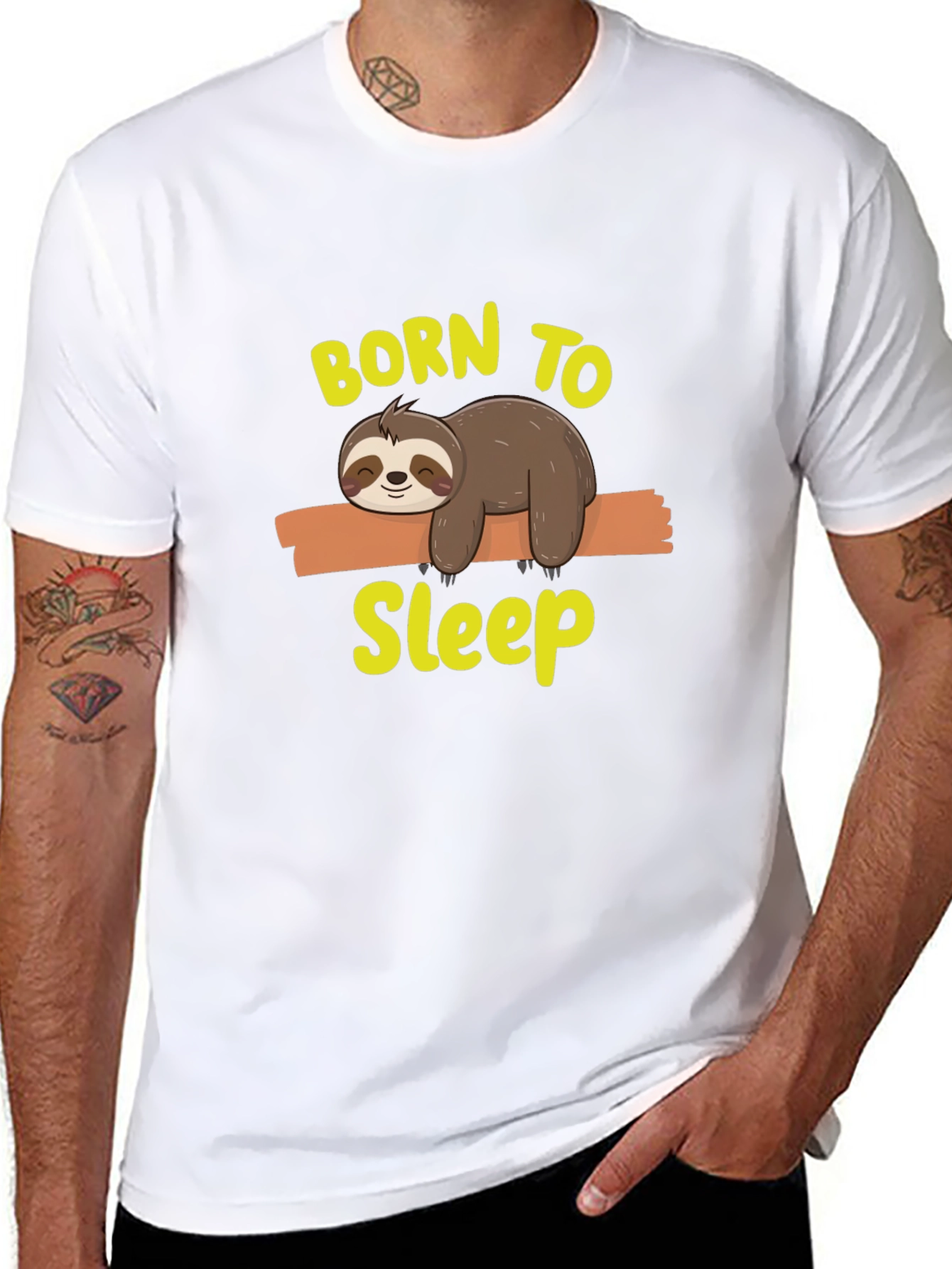 Born to Sleep Sloth Graphic Tee