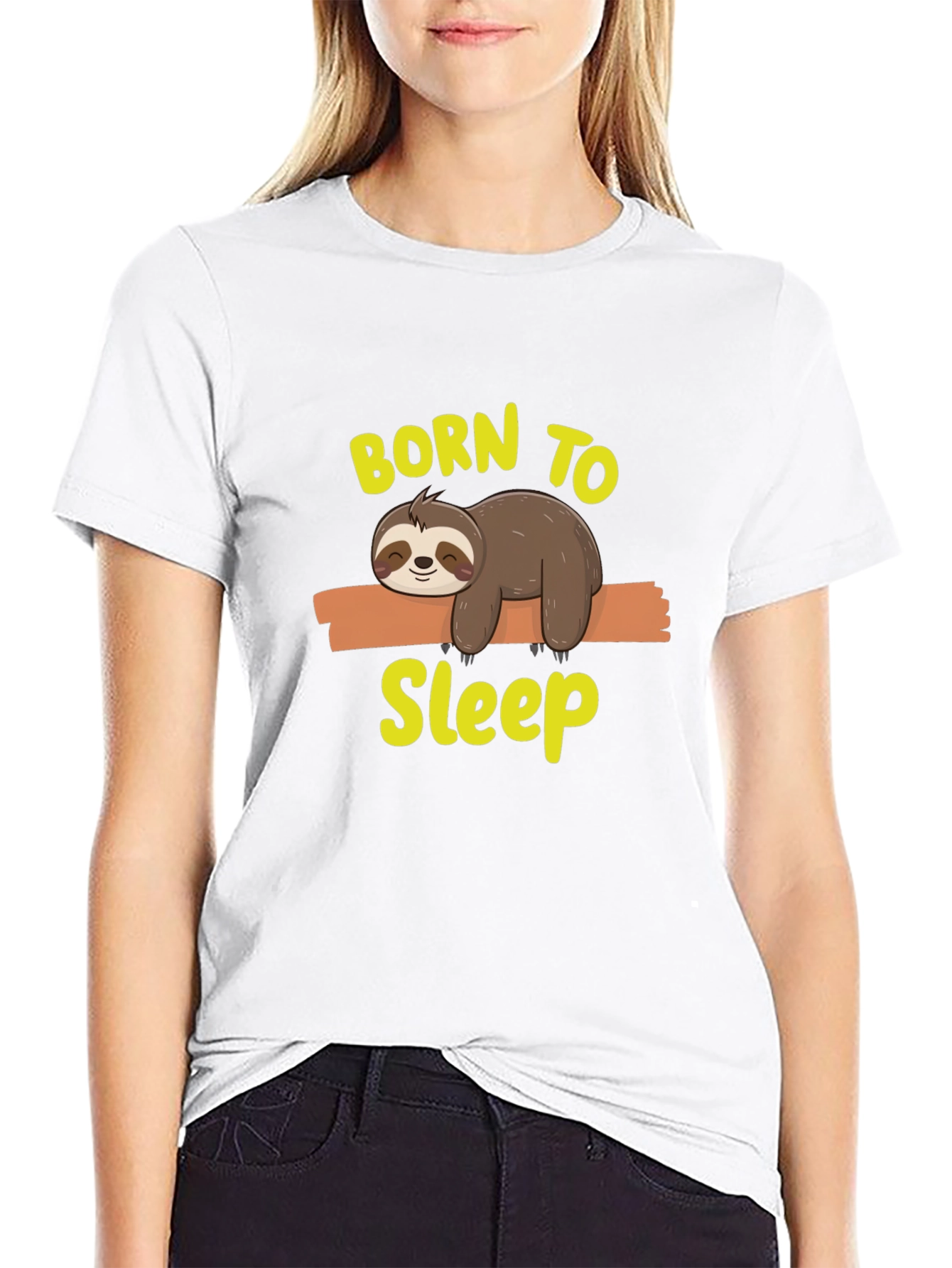 Born to Sleep Sloth Graphic Tee