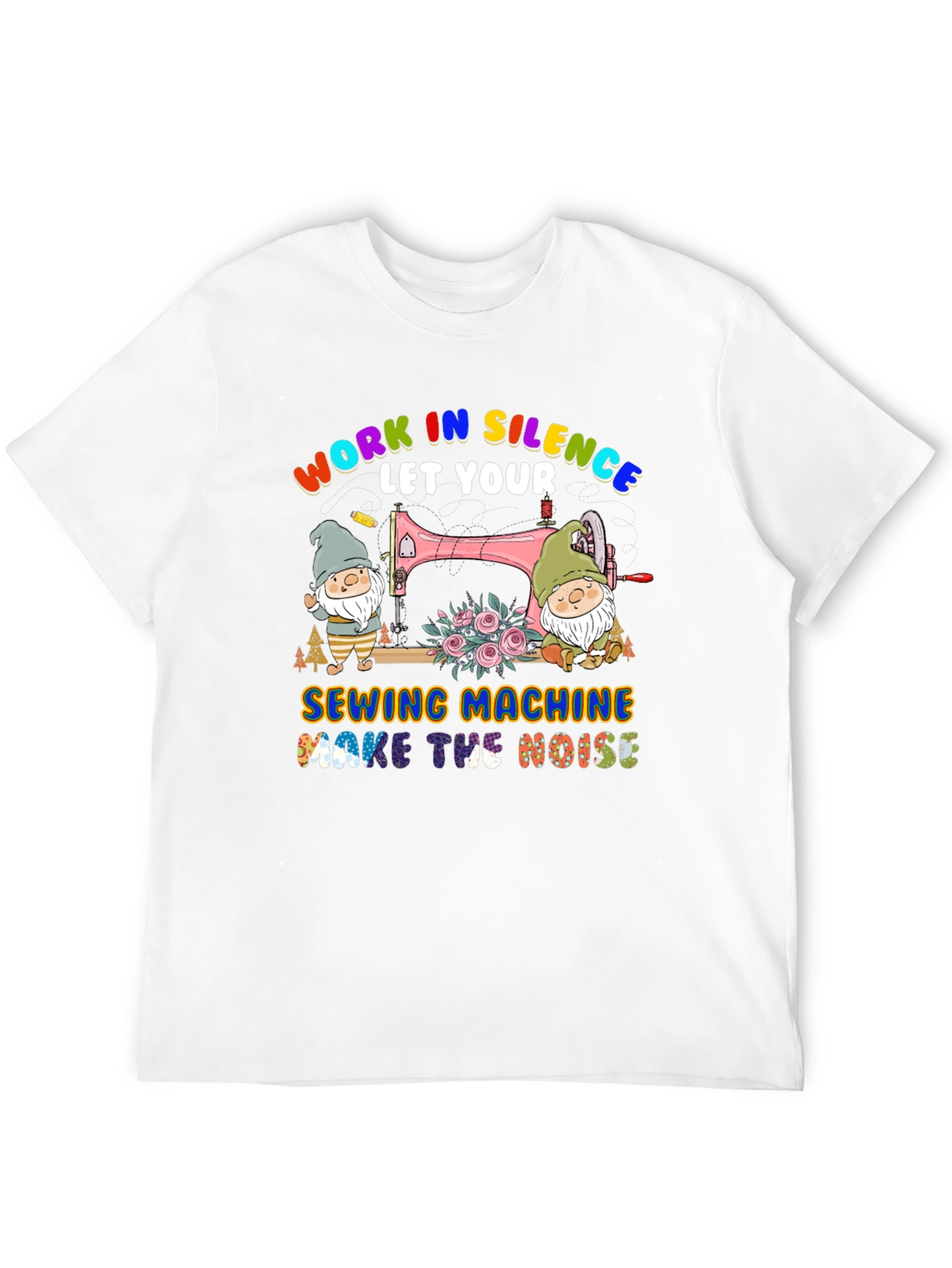Work in Silence Sewing Machine T-Shirt