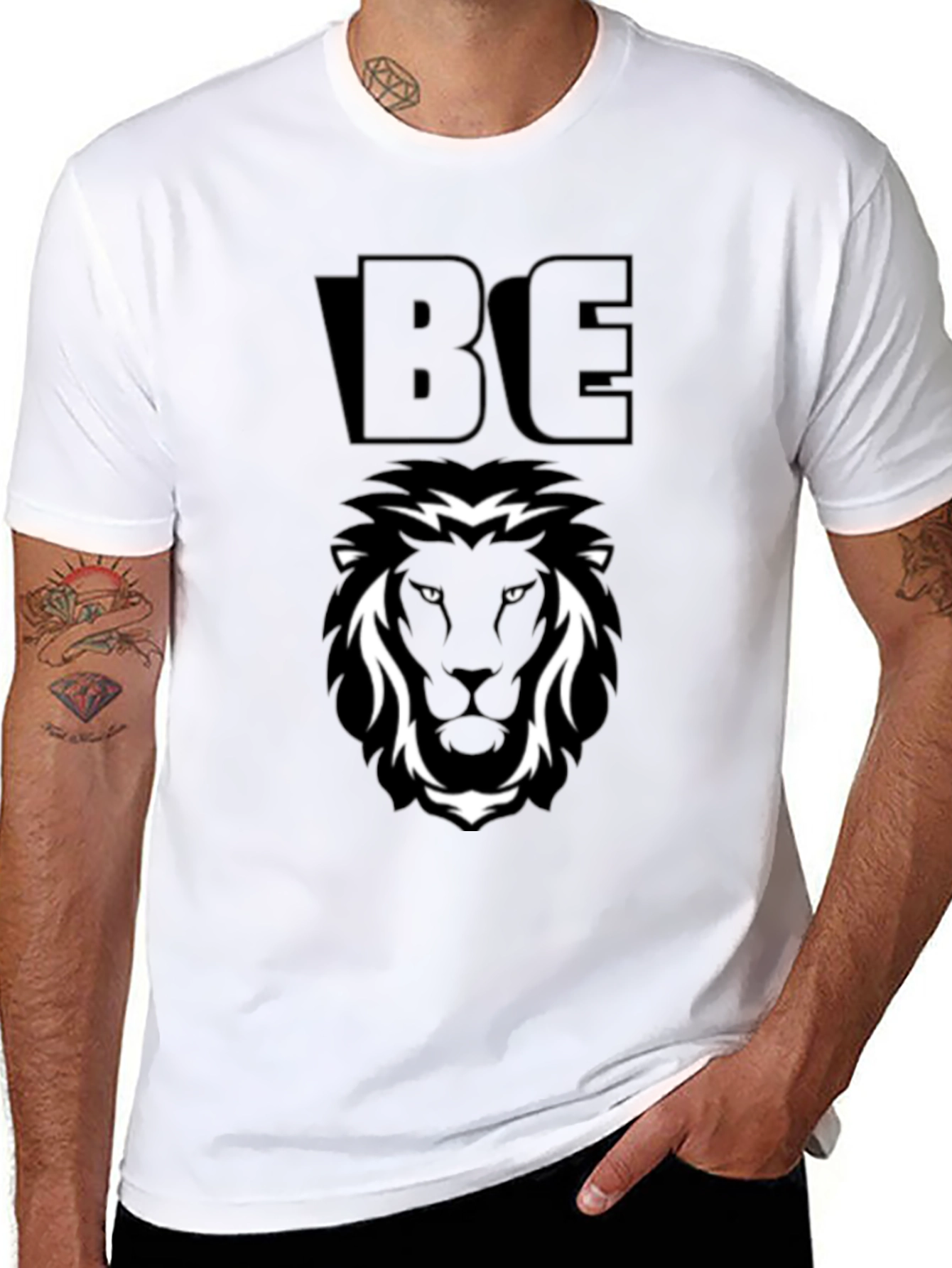 Be Lion T-Shirt - Bold Graphic Print Tee
