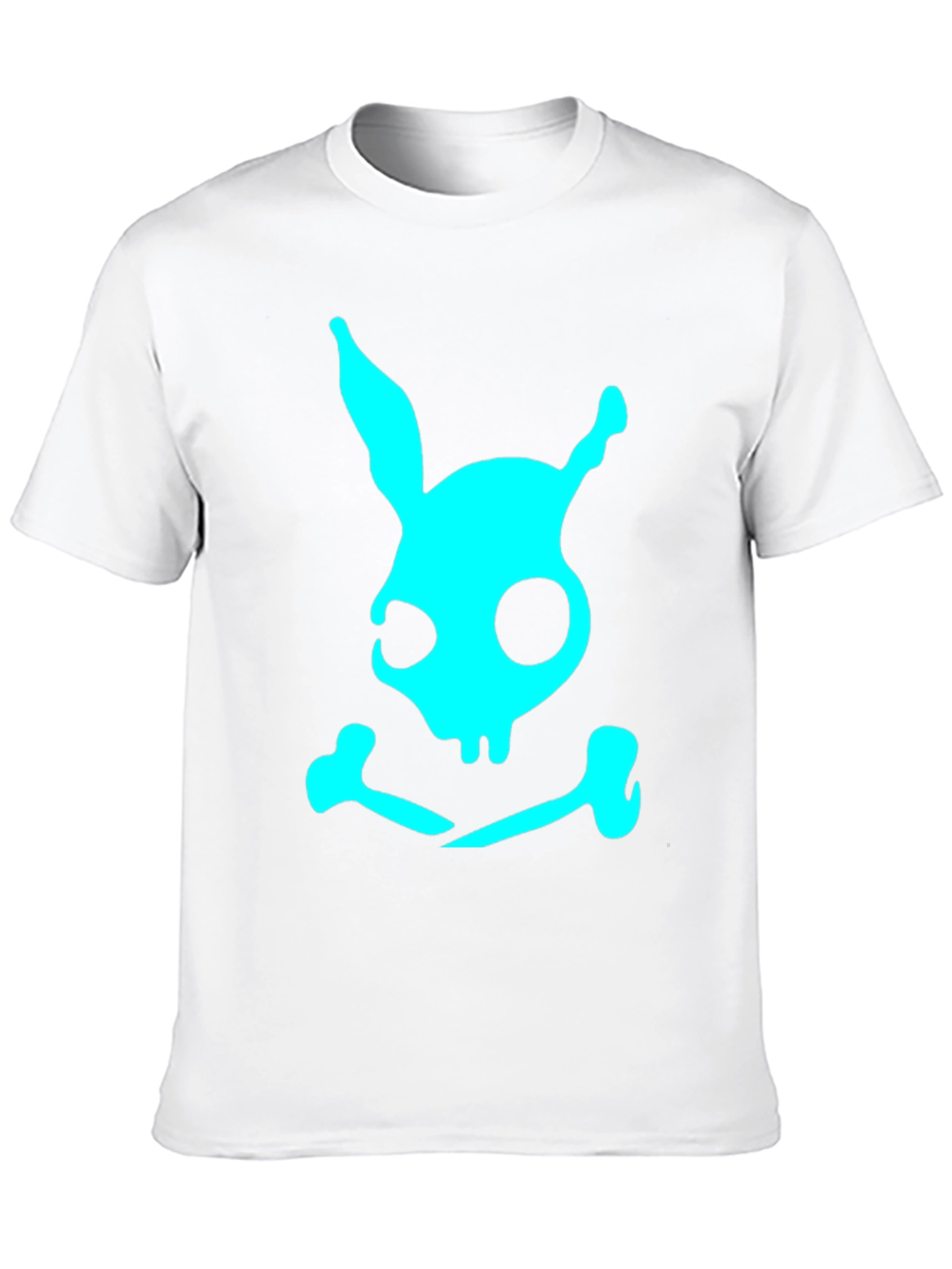 Skull Bunny Graphic T-Shirt - Black