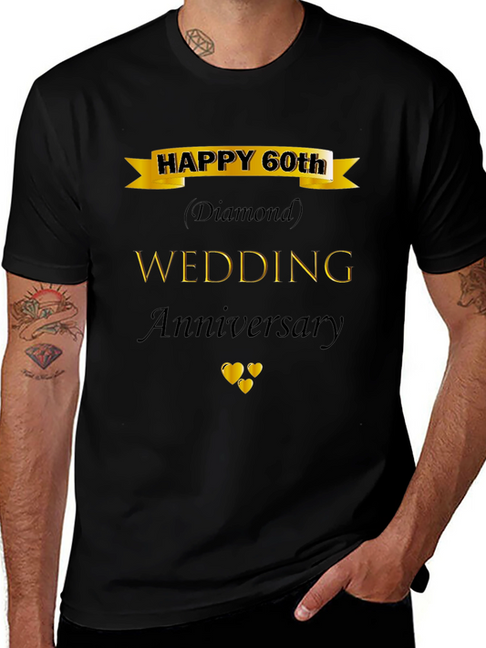 60th Wedding Anniversary Diamond Black T-Shirt