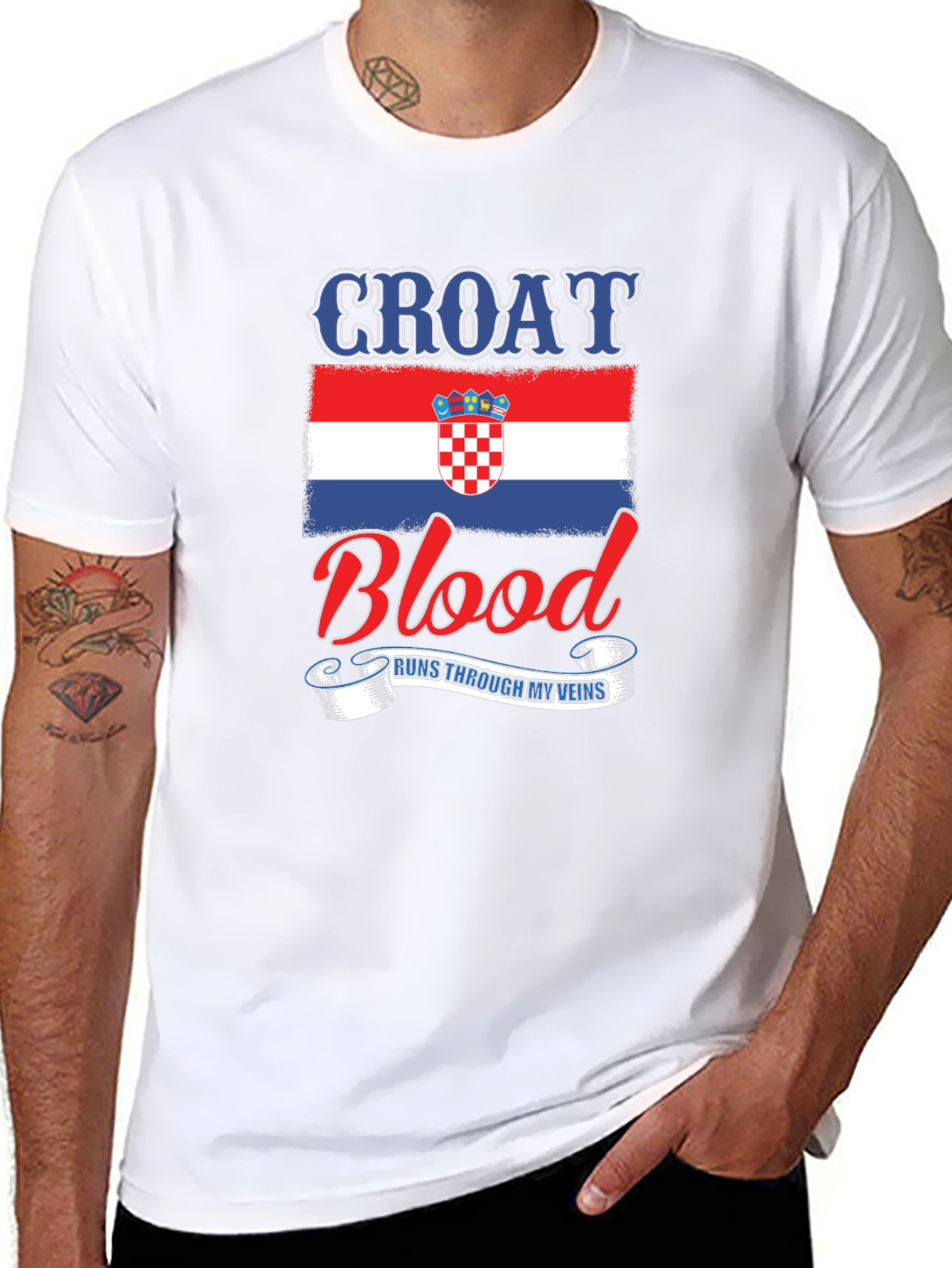 Croat Blood Runs Through My Veins T-Shirt