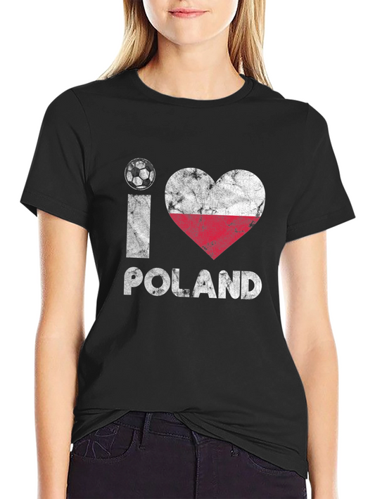 I Love Poland Soccer T-Shirt