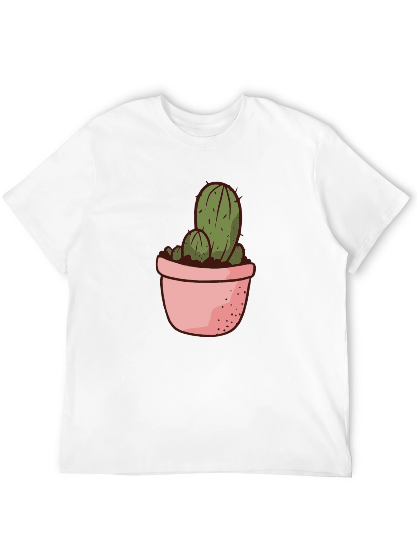 Cactus in Pot Graphic Tee - Black