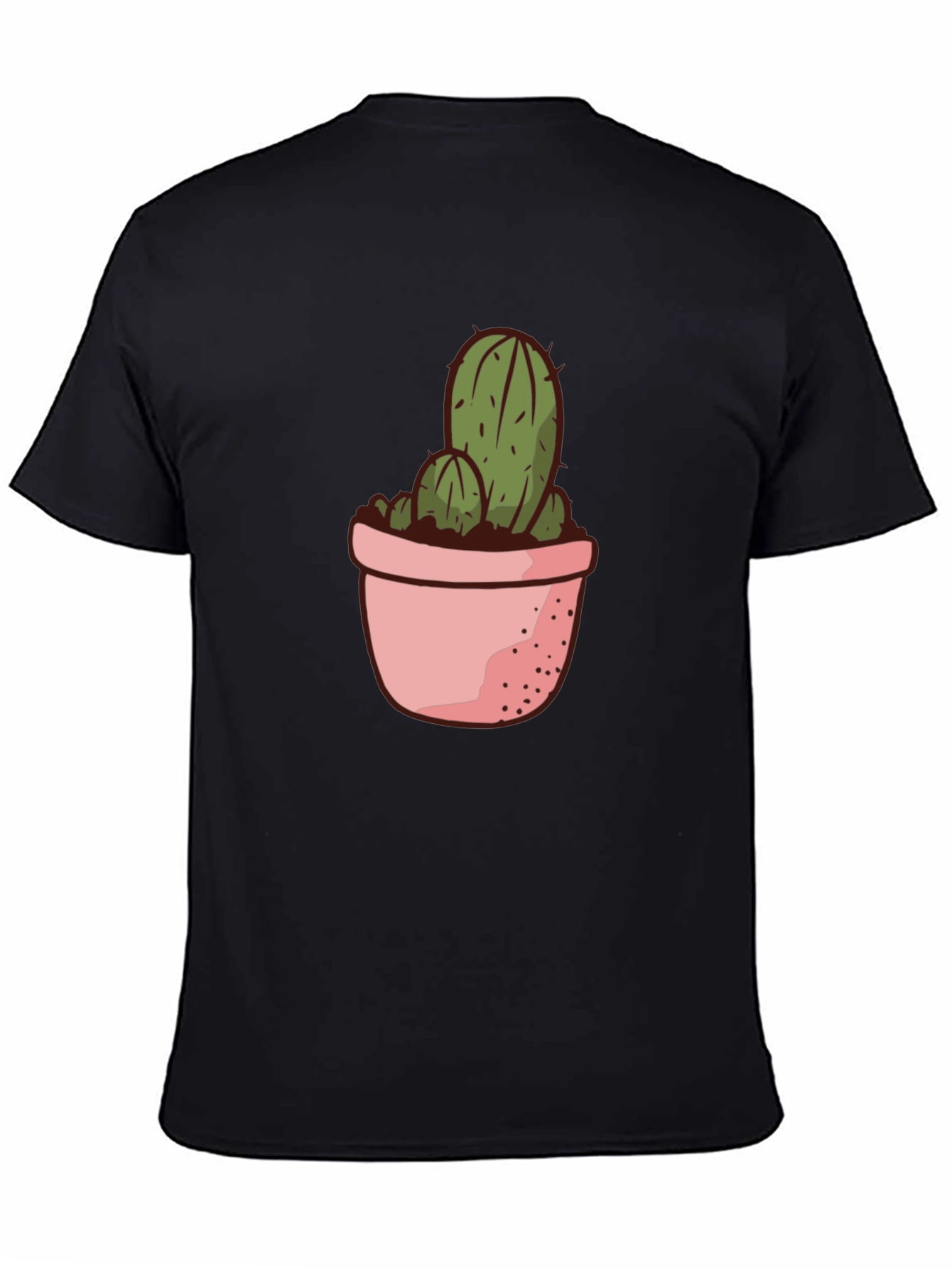 Cactus in Pot Graphic Tee - Black