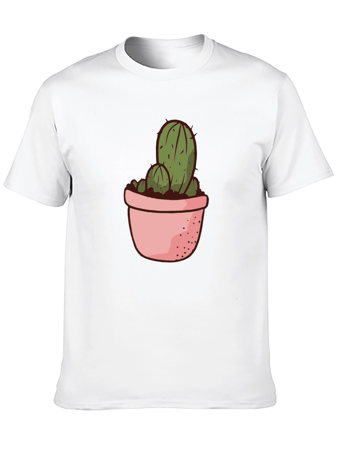 Cactus in Pot Graphic Tee - Black