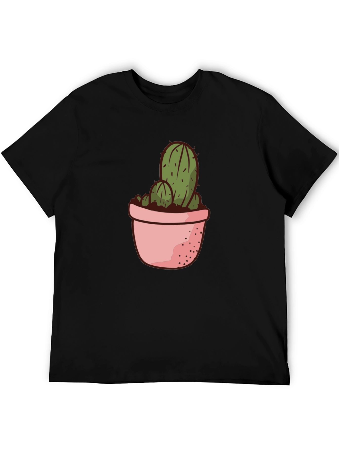 Cactus in Pot Graphic Tee - Black