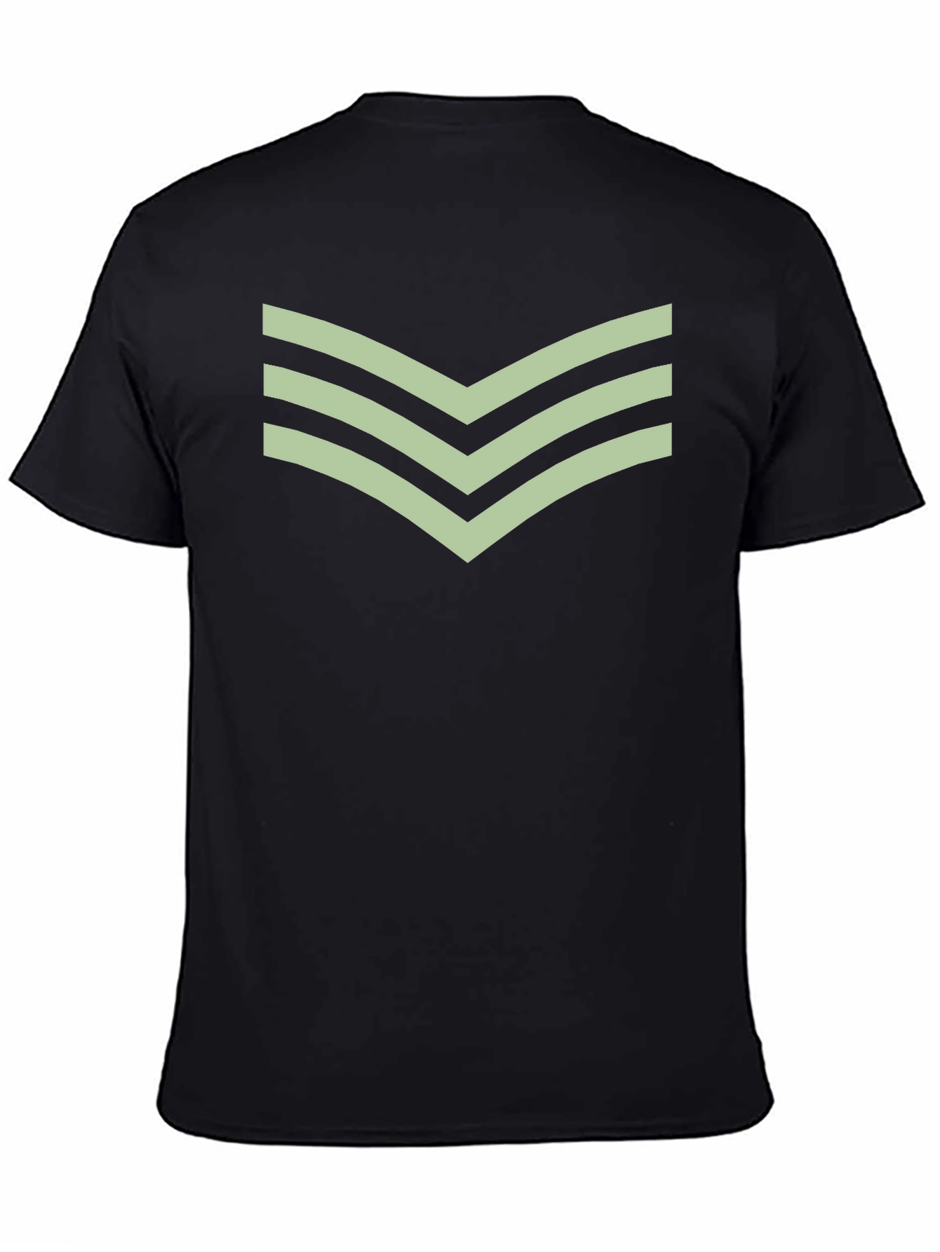 Chevron Stripe Tee - Casual Black T-Shirt
