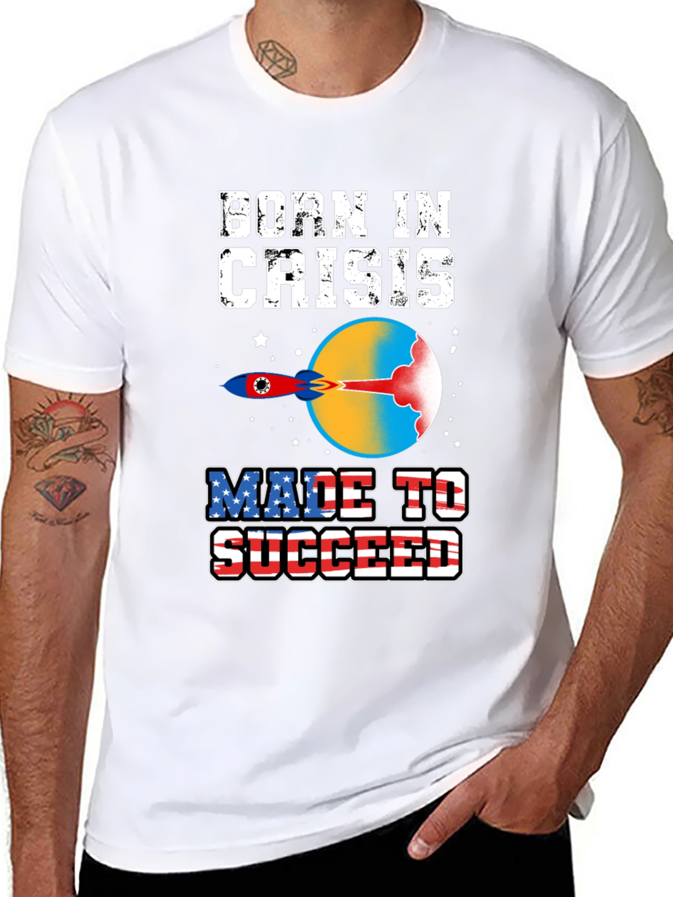 Born In Crisis Made to Succeed Graphic Tee