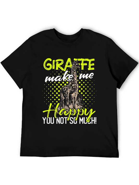 Giraffe Make Me Happy Graphic Tee