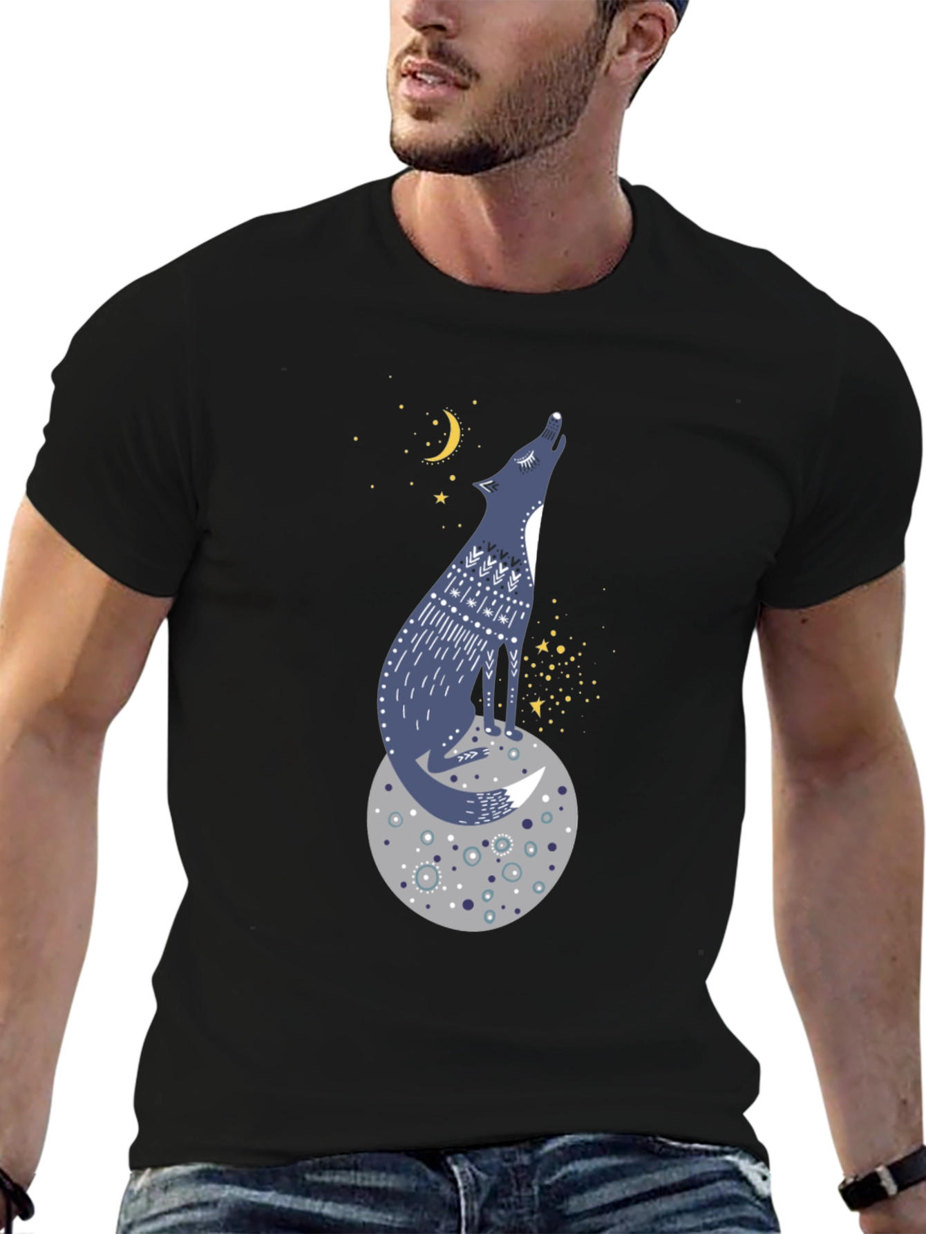 Wolf Moon T-Shirt - Whimsical Graphic Tee