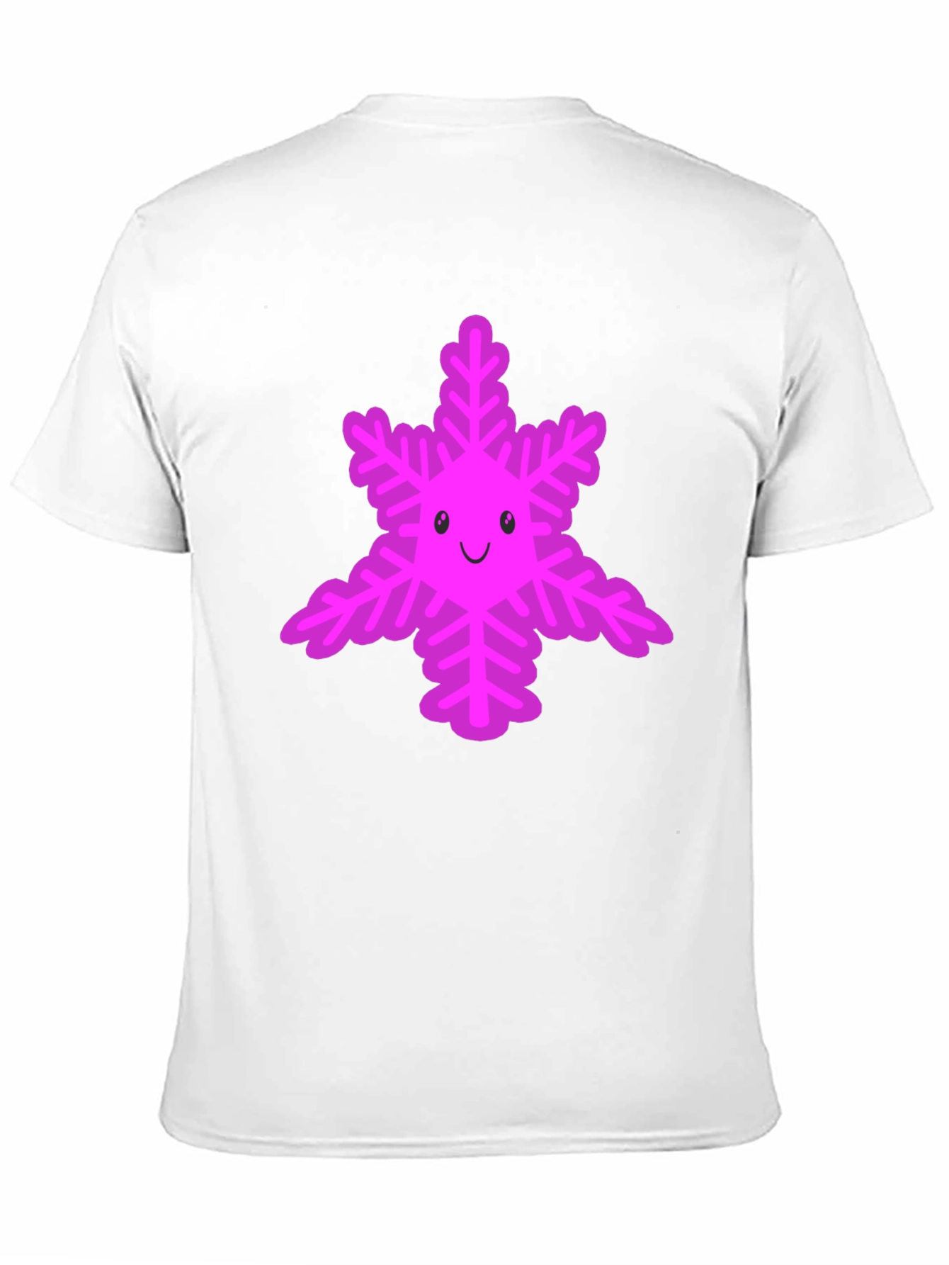 Cute Snowflake Graphic Tee - Black