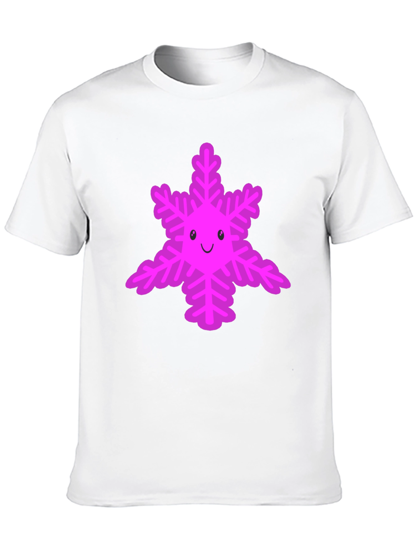Cute Snowflake Graphic Tee - Black