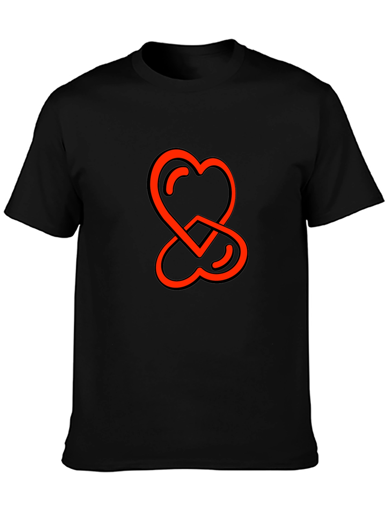 Heart Intertwined Graphic Tee - Stylish Comfort