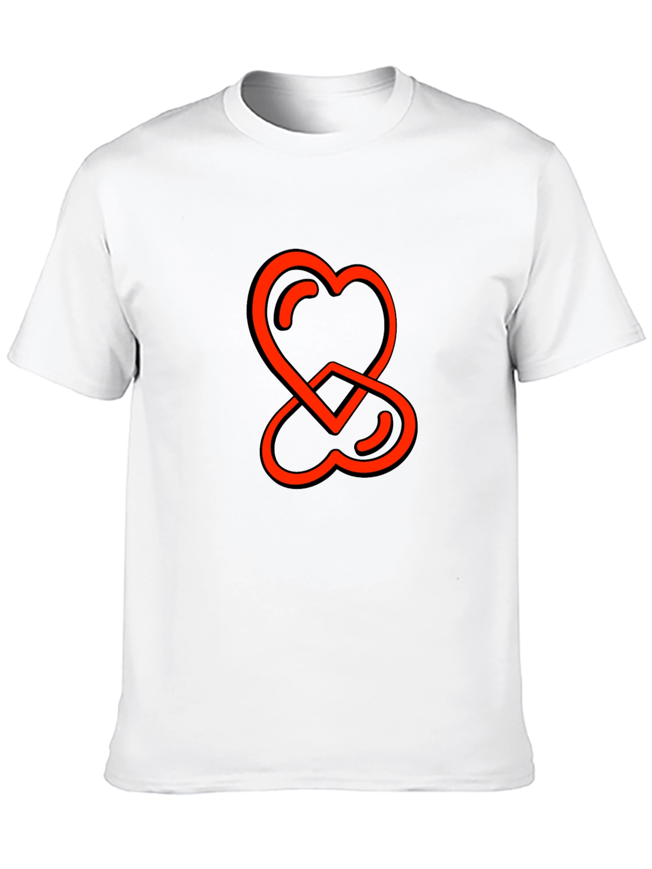 Heart Intertwined Graphic Tee - Stylish Comfort