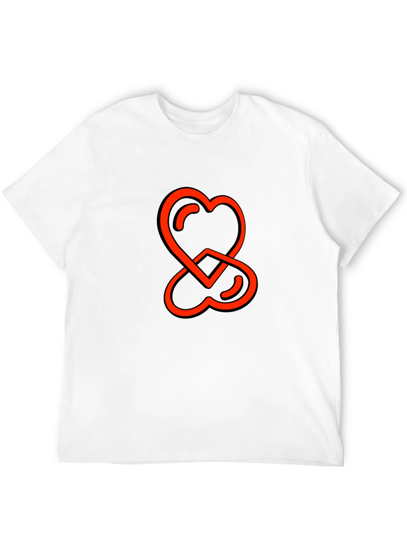 Heart Intertwined Graphic Tee - Stylish Comfort