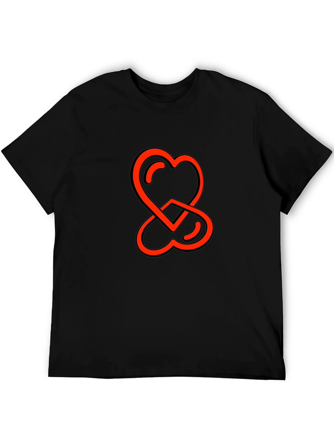 Heart Intertwined Graphic Tee - Stylish Comfort