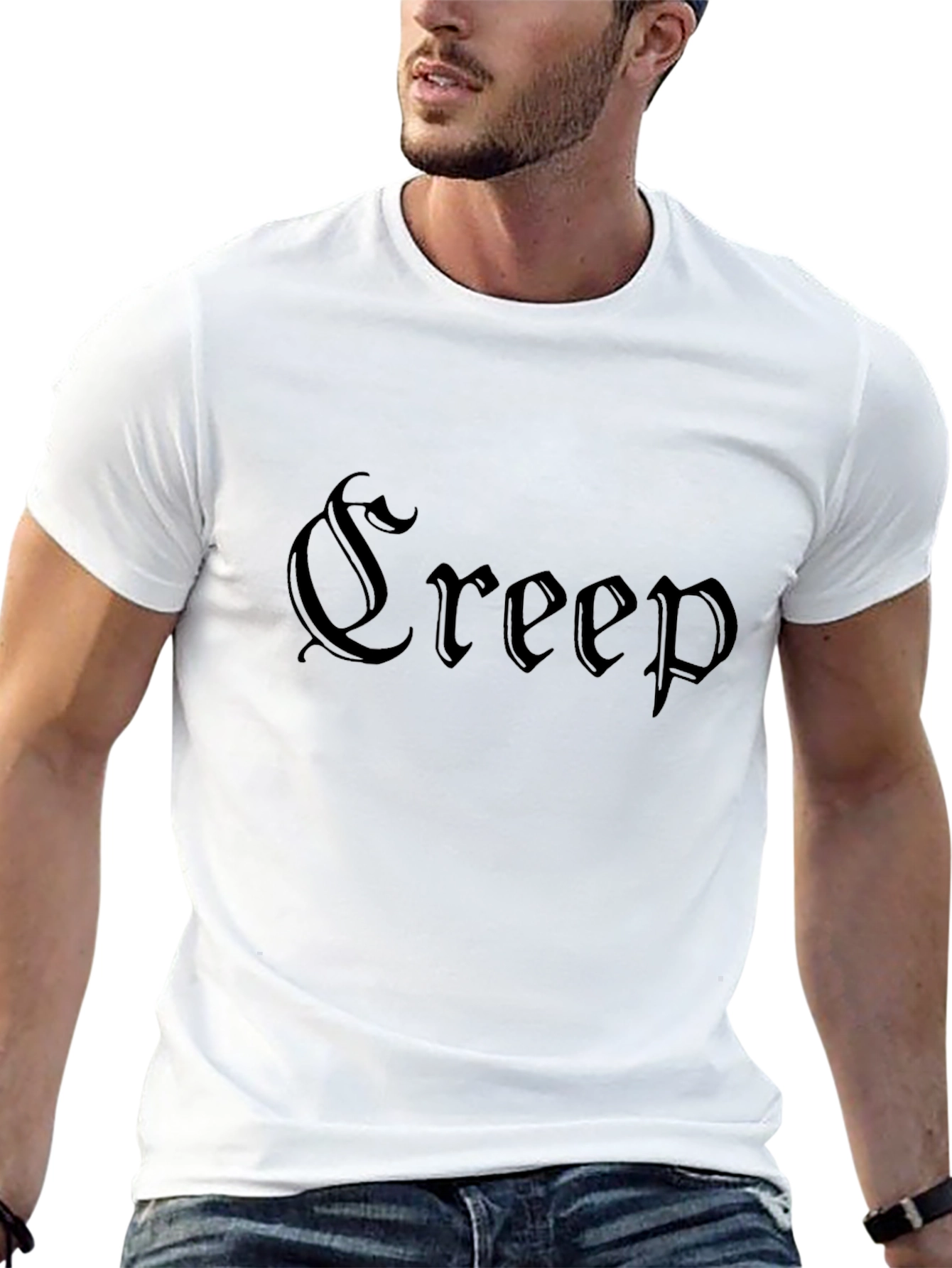 Creep Graphic Print T-Shirt - Black Gothic Style Tee