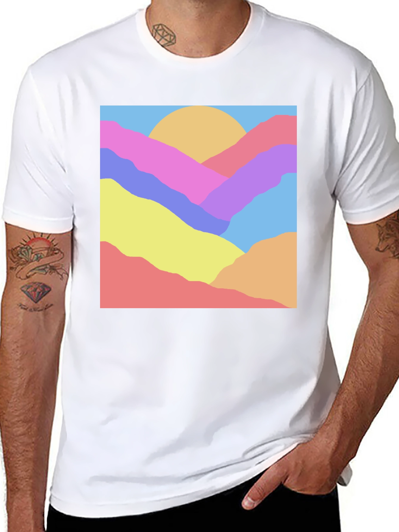 Abstract Mountain Graphic Tee - Unisex