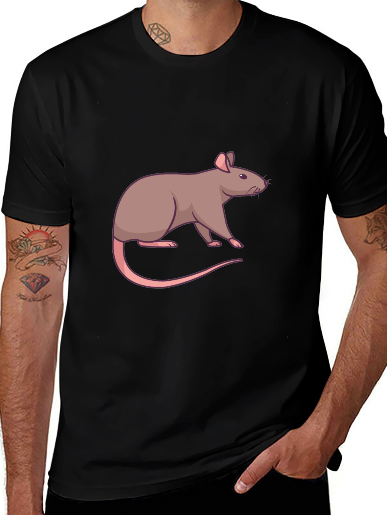 Rat Graphic Black T-Shirt