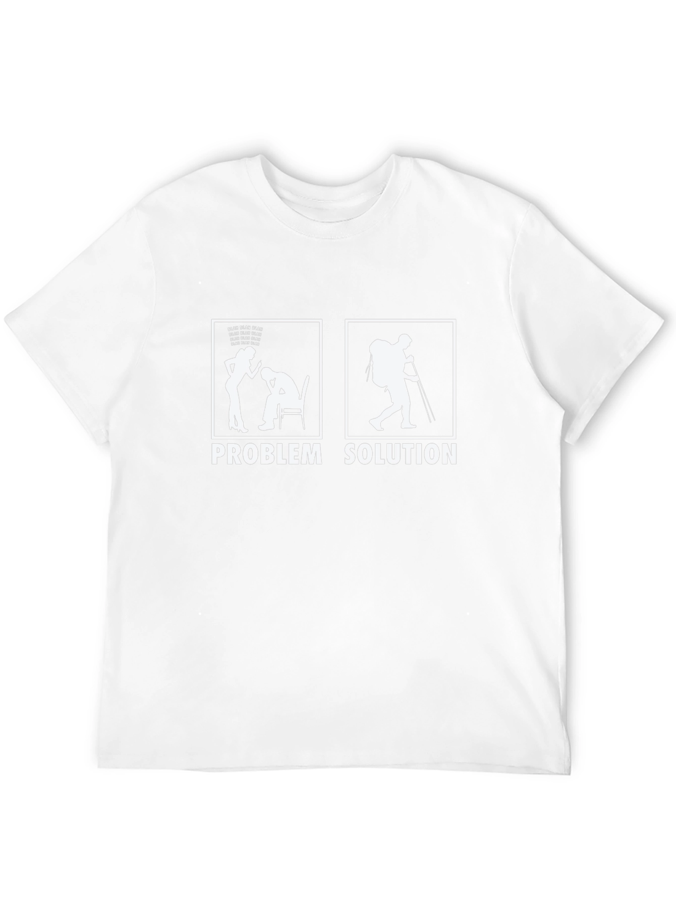 Problem Solution Hiking T-Shirt Funny Outdoor Adventure Tee