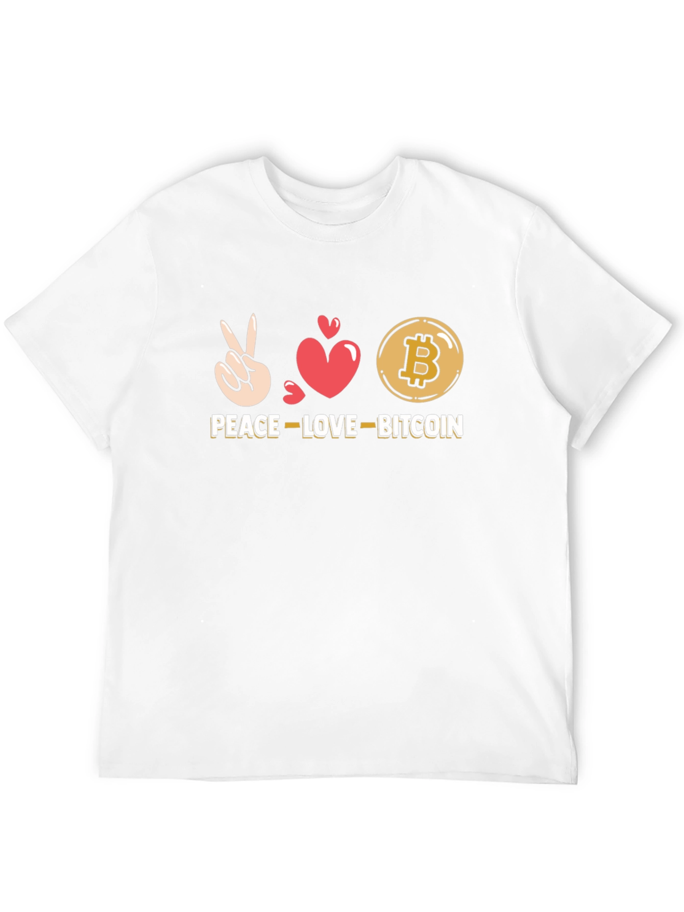 Peace Love Bitcoin Black T-Shirt