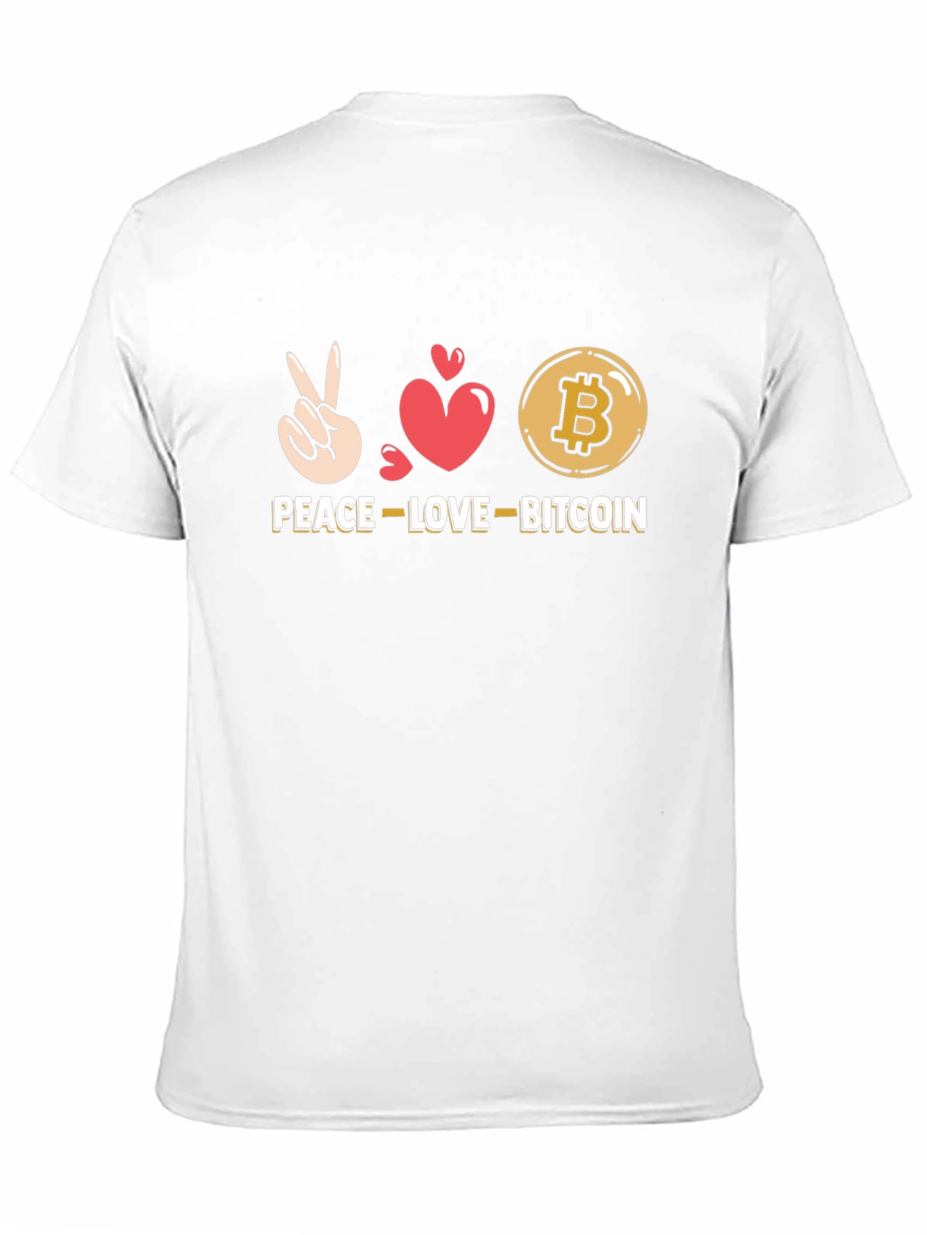 Peace Love Bitcoin Black T-Shirt