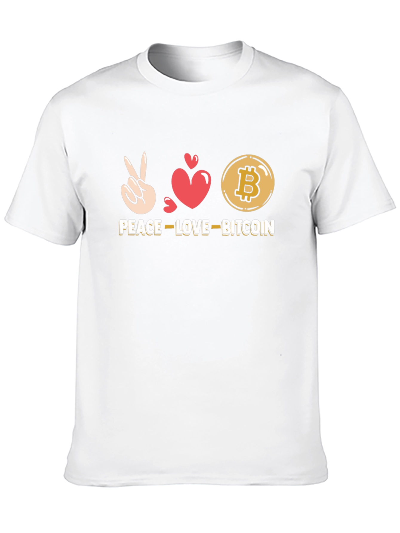 Peace Love Bitcoin Black T-Shirt