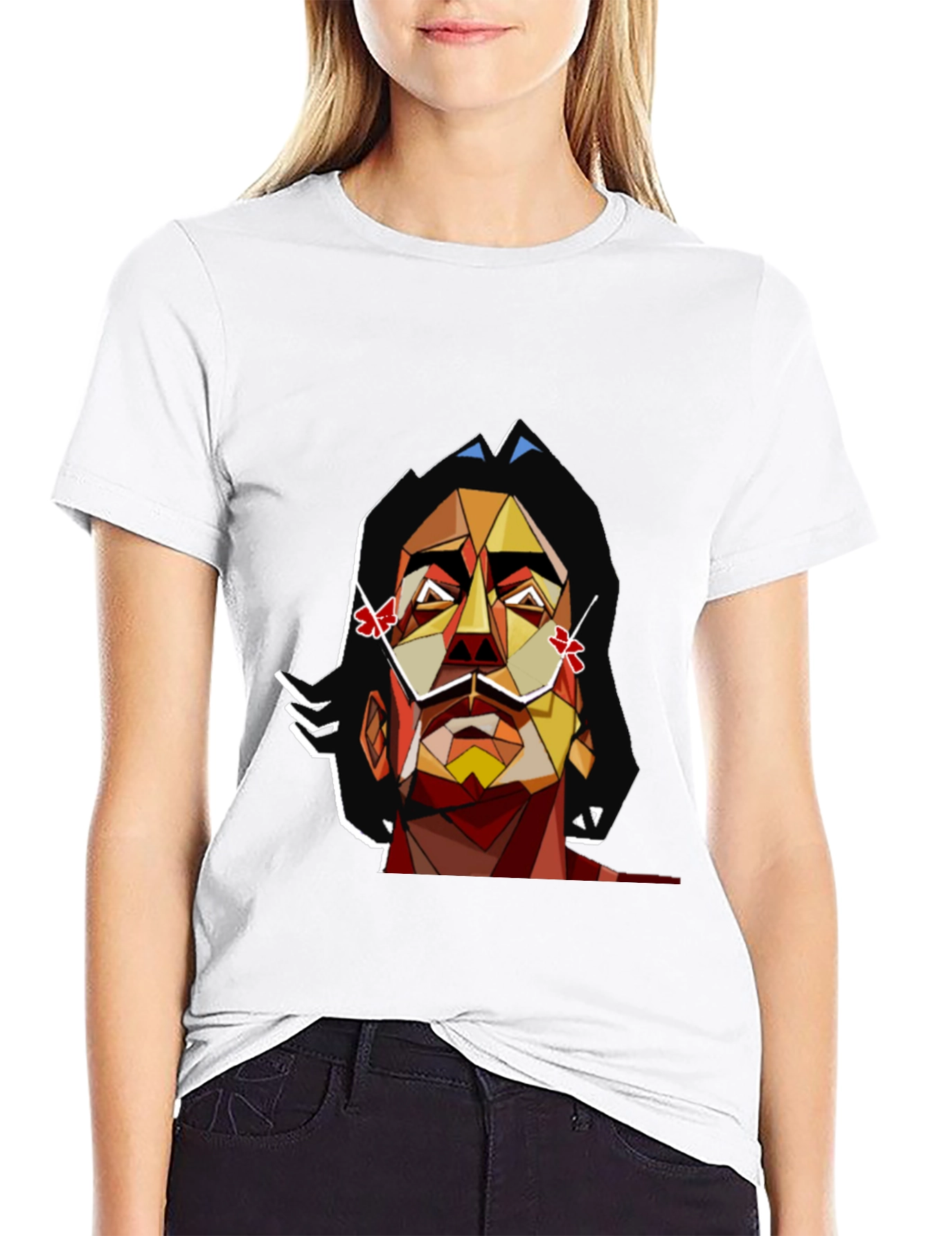Geometric Salvador Dali Graphic T-Shirt