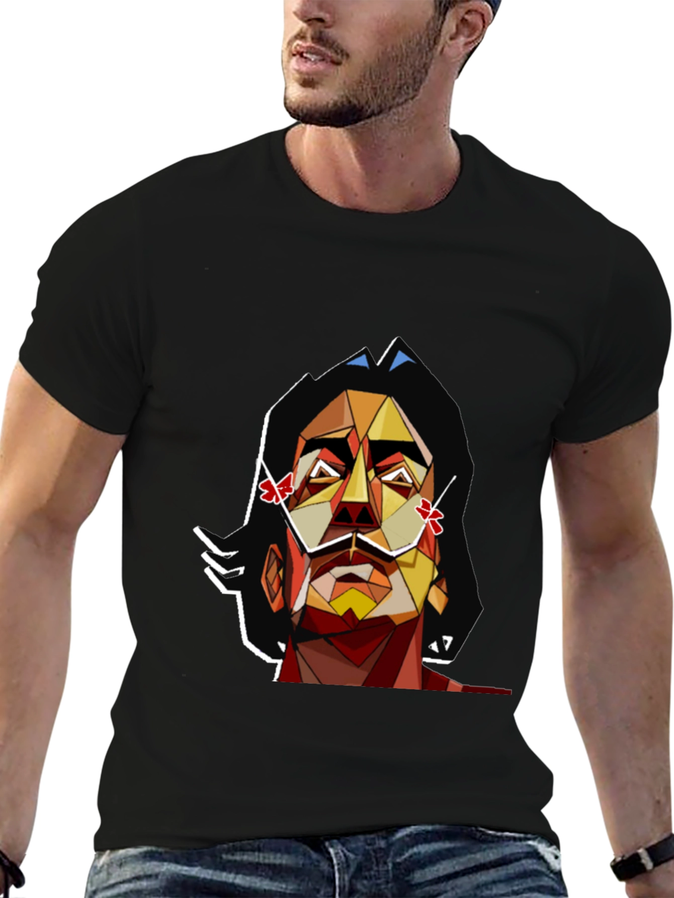 Geometric Salvador Dali Graphic T-Shirt