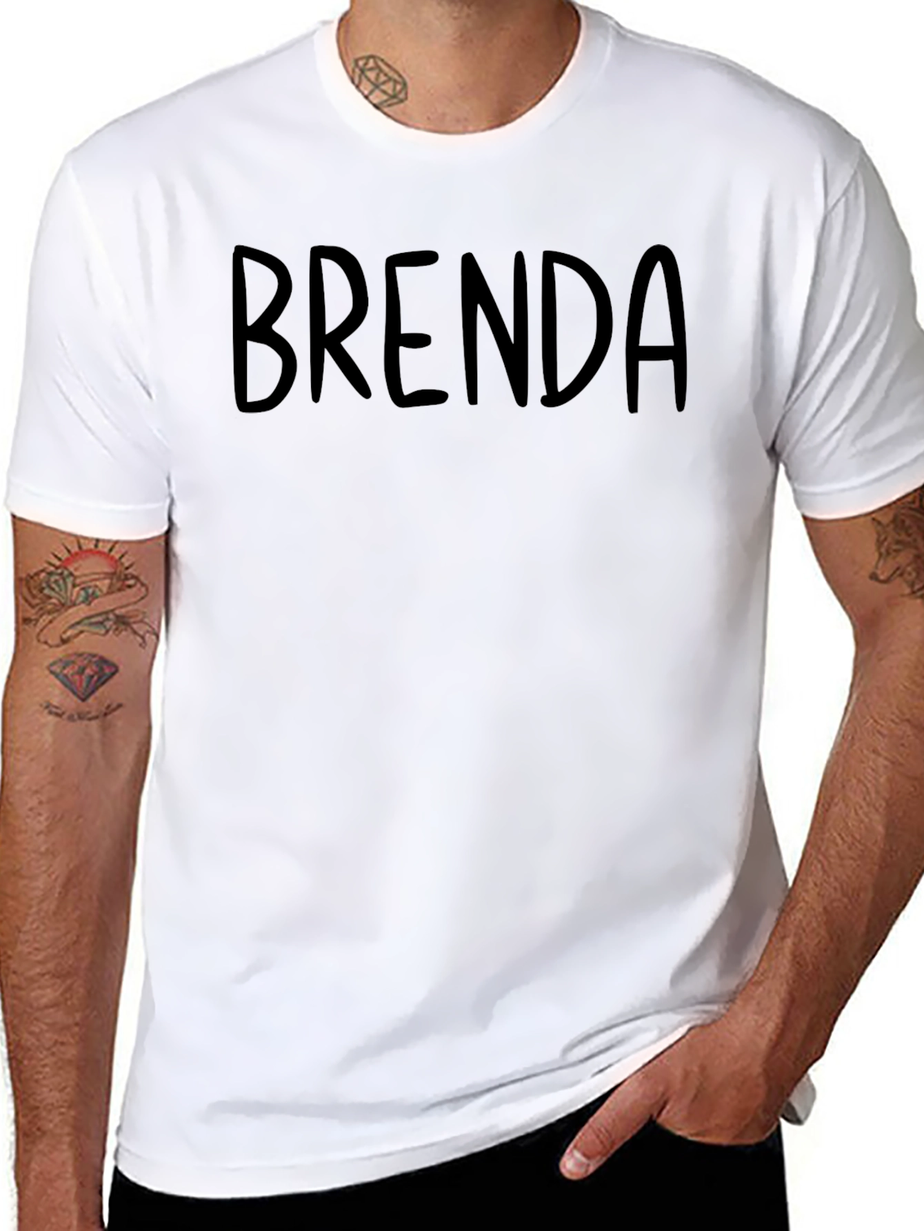 Brenda Personalized Black T-Shirt - Custom Name Tee