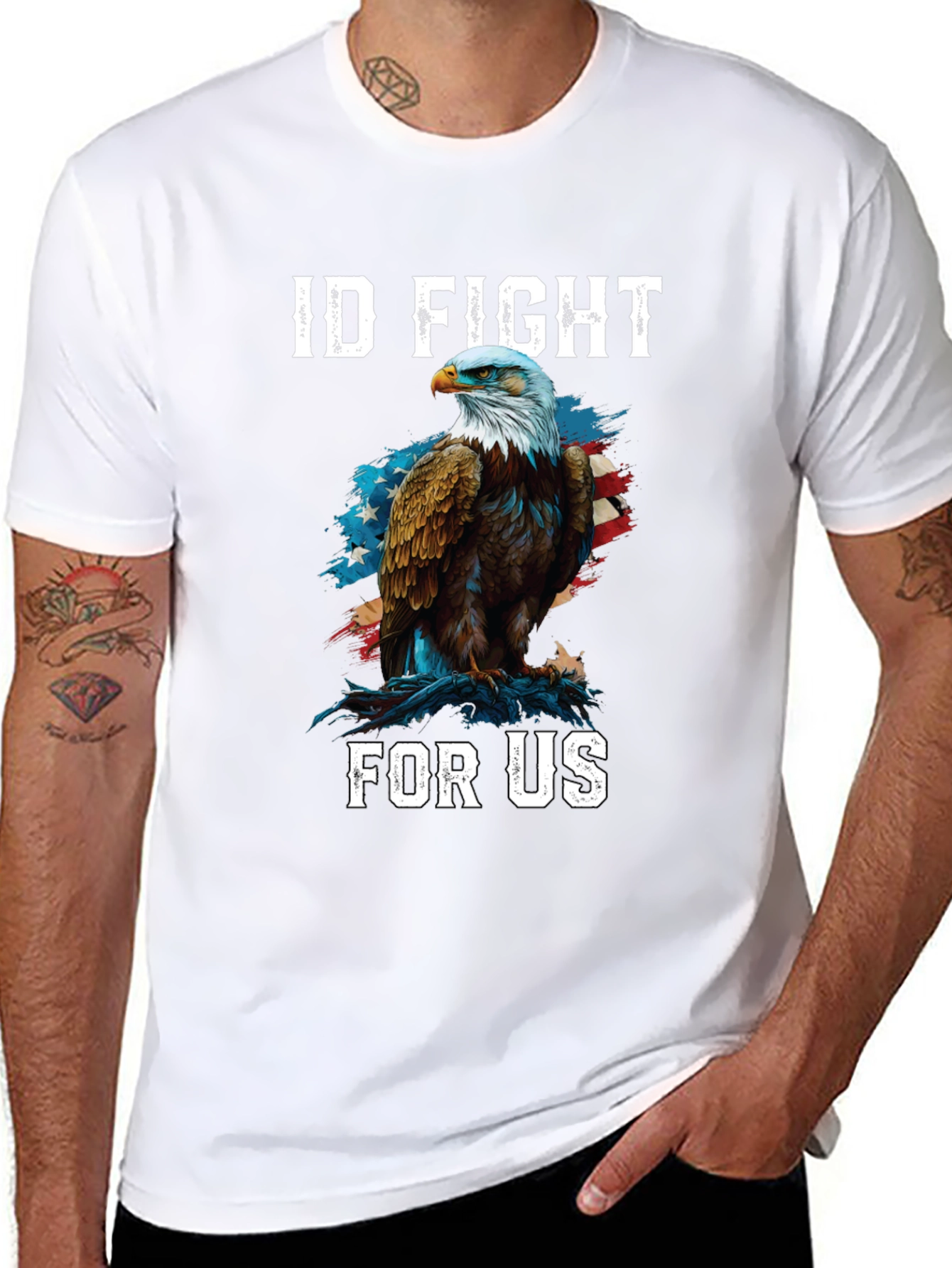 ID Fight For Us Patriotic Eagle T-Shirt