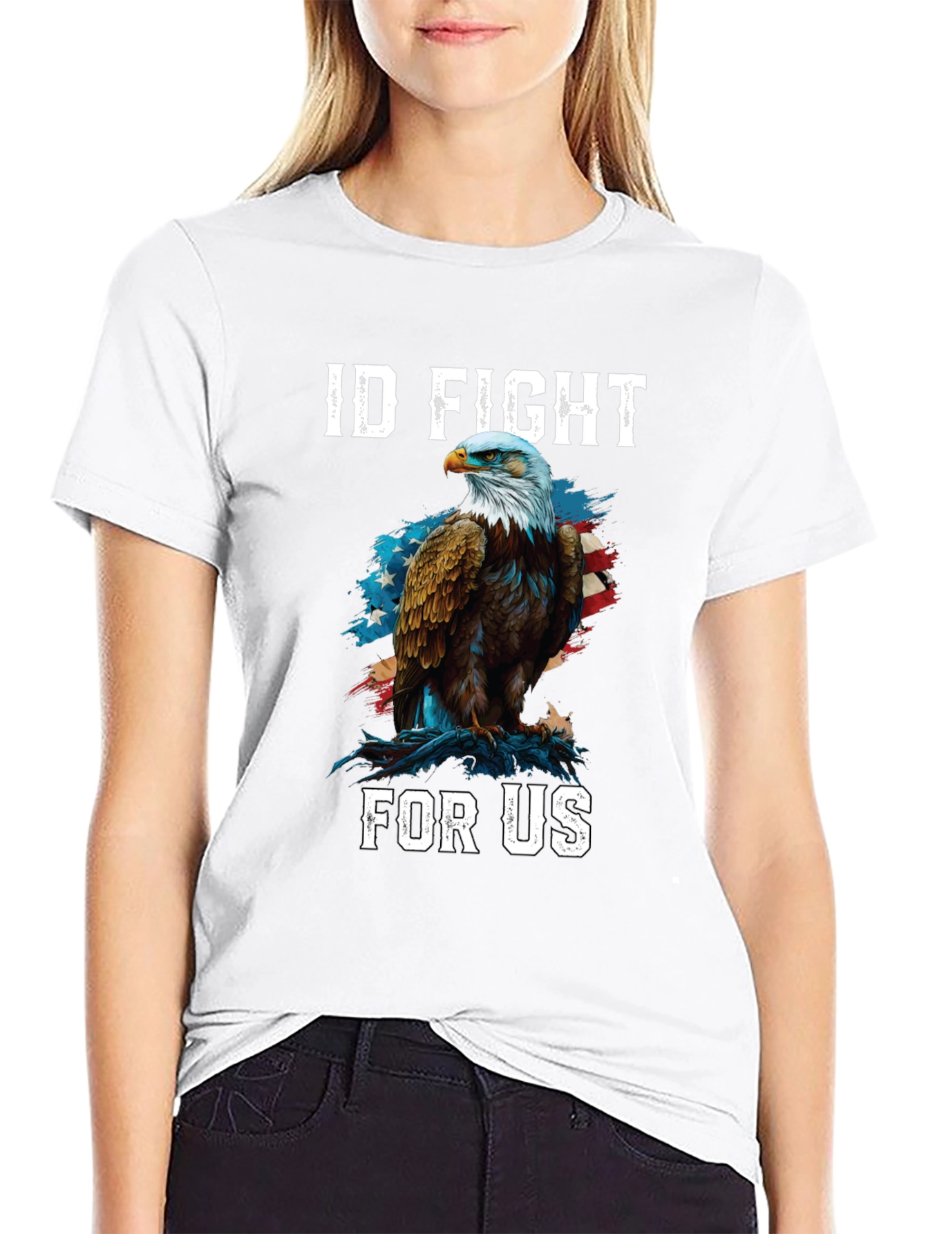 ID Fight For Us Patriotic Eagle T-Shirt