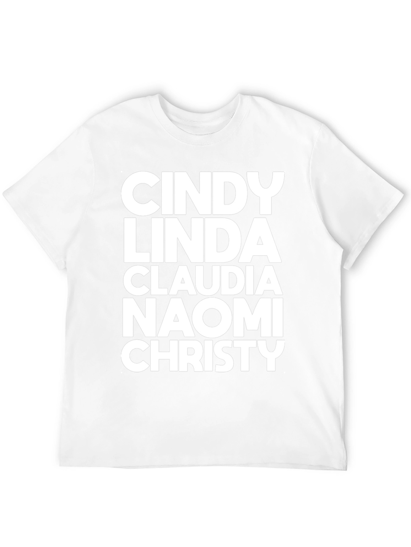 Supermodel Names Black T-Shirt