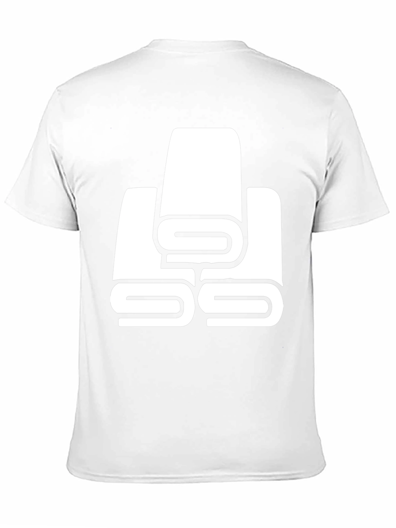 Black T-Shirt with White Towel Stack Graphic