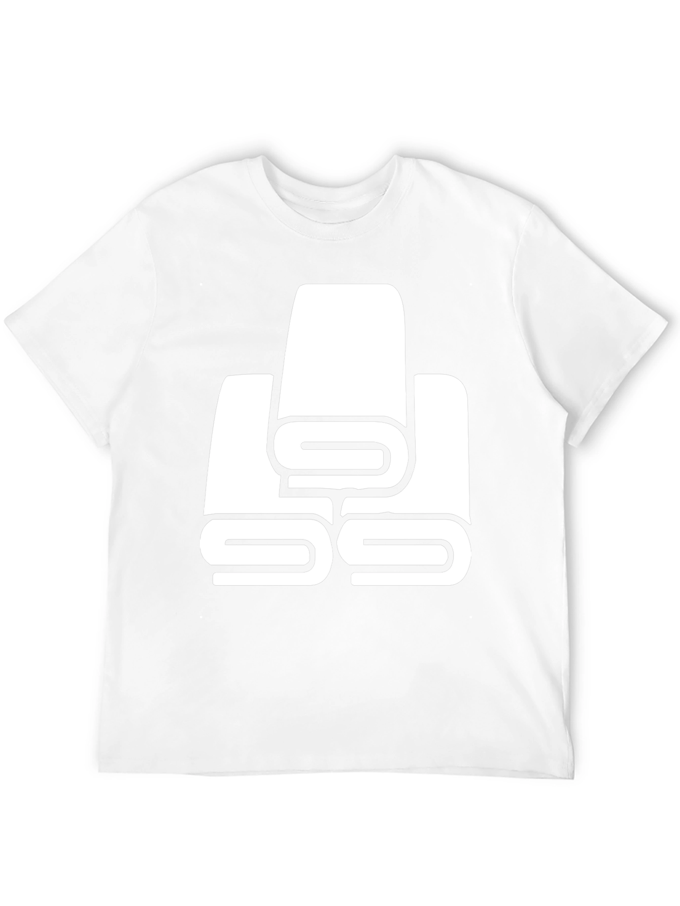 Black T-Shirt with White Towel Stack Graphic